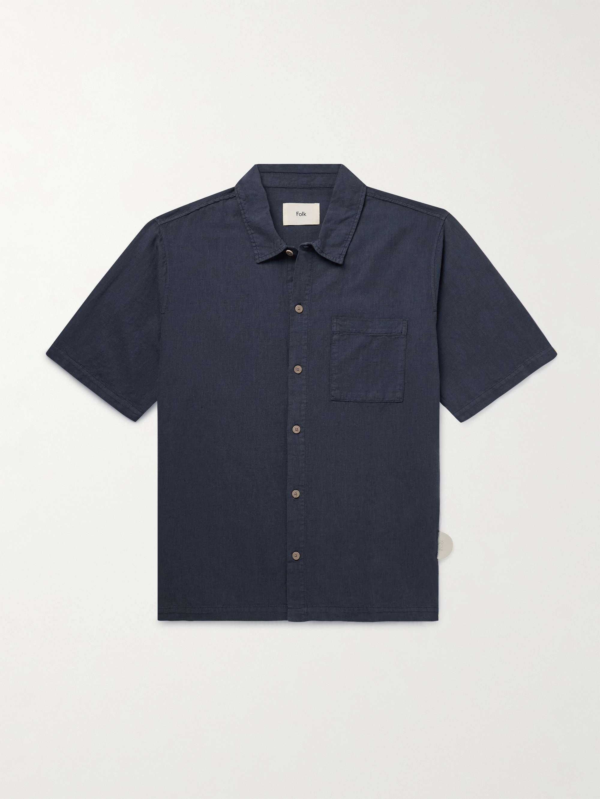 Gabe Linen and Cotton-Blend Shirt view