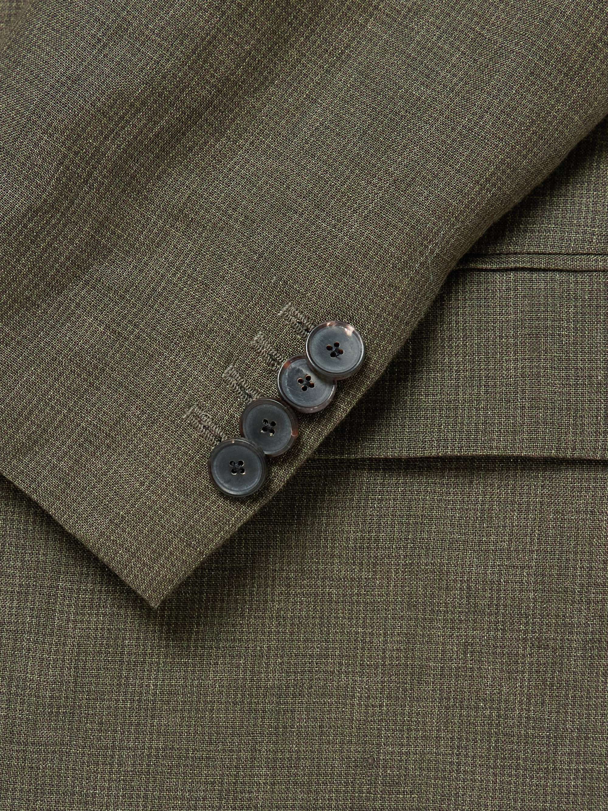 Double-Breasted Puppytooth Linen Suit Jacket view