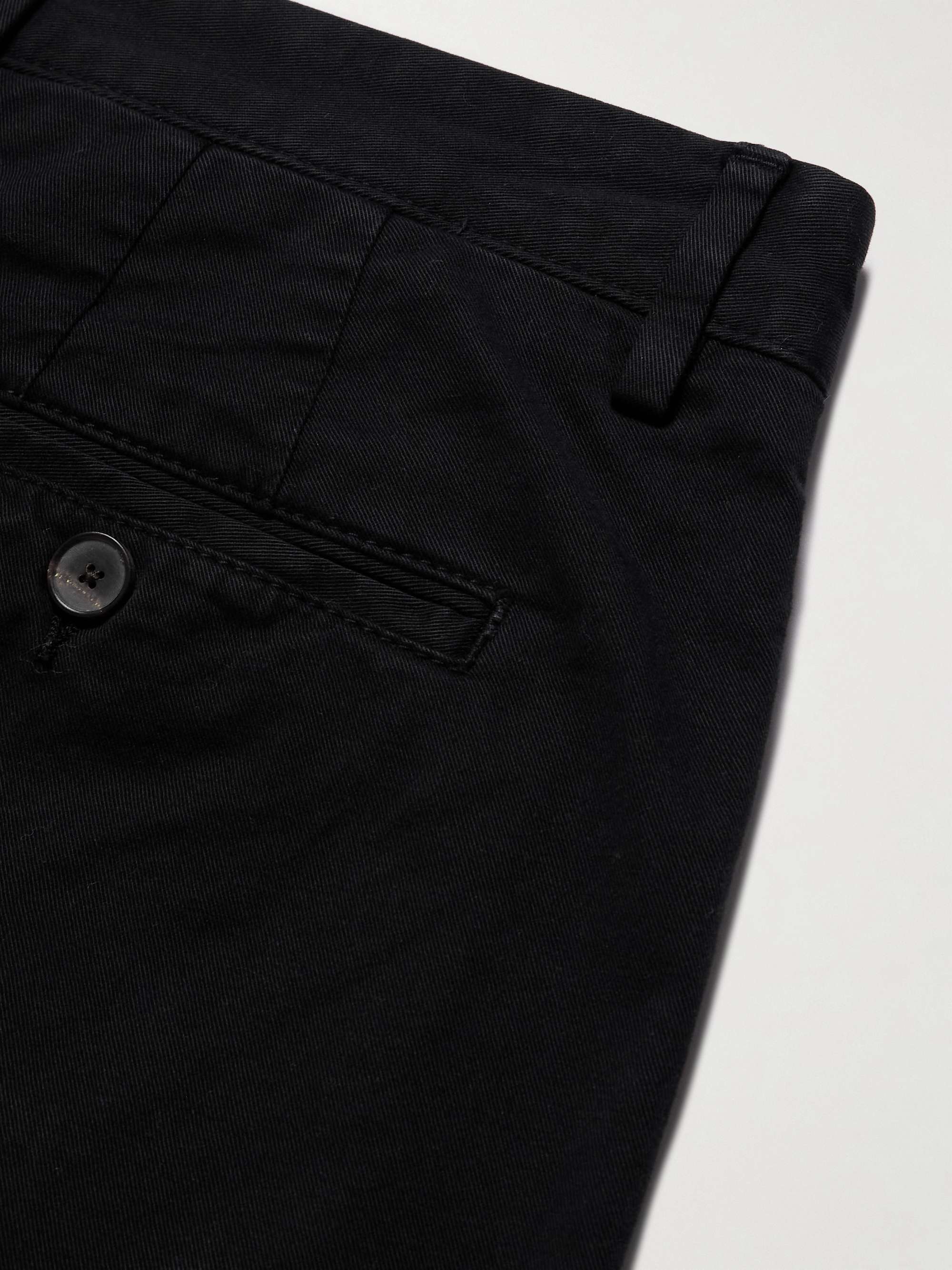 Straight-Leg Garment-Dyed Cotton-Blend Twill Bermuda Shorts view