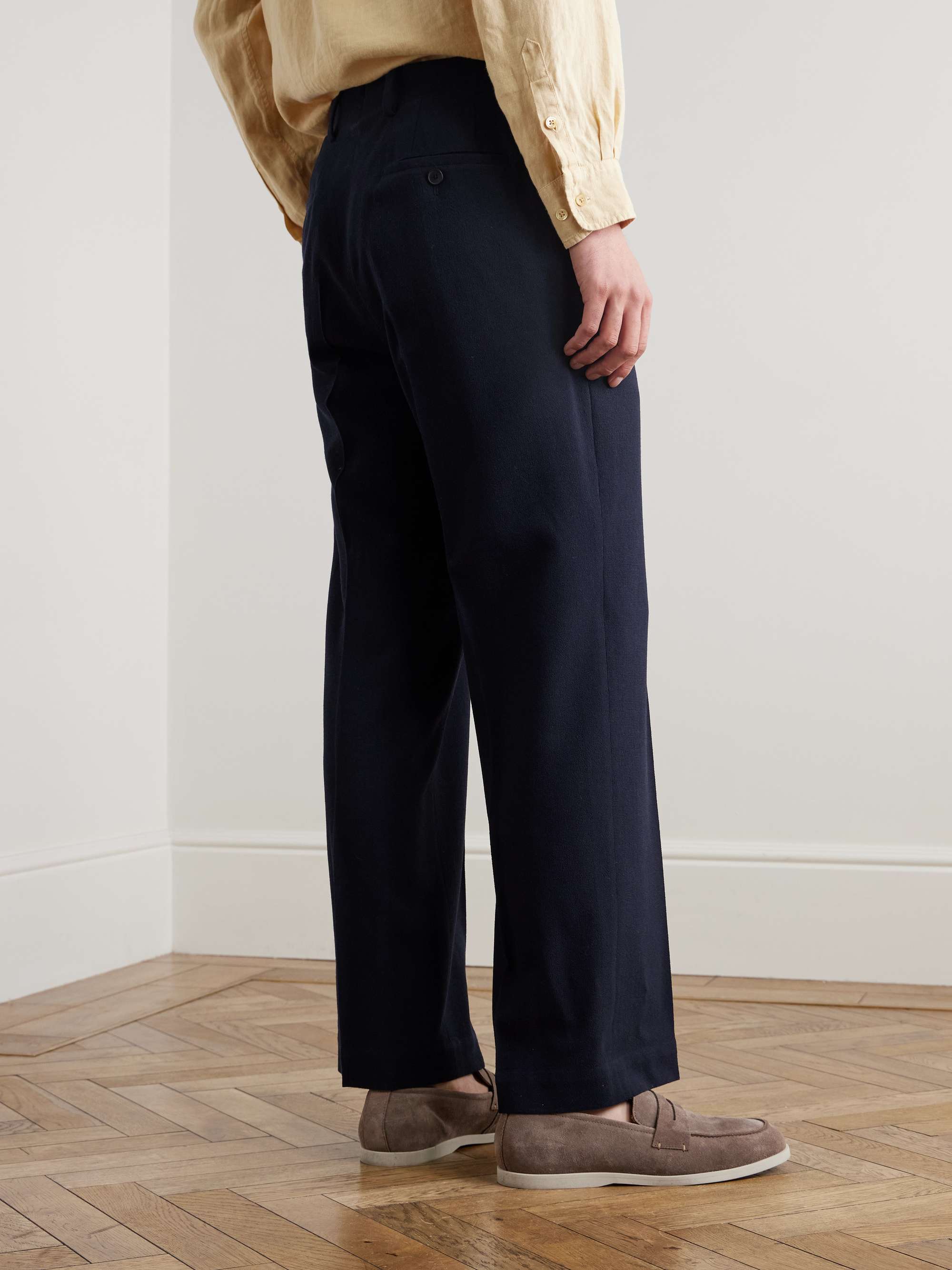 Arthur Wide-Leg Wool-Crepe Trousers view