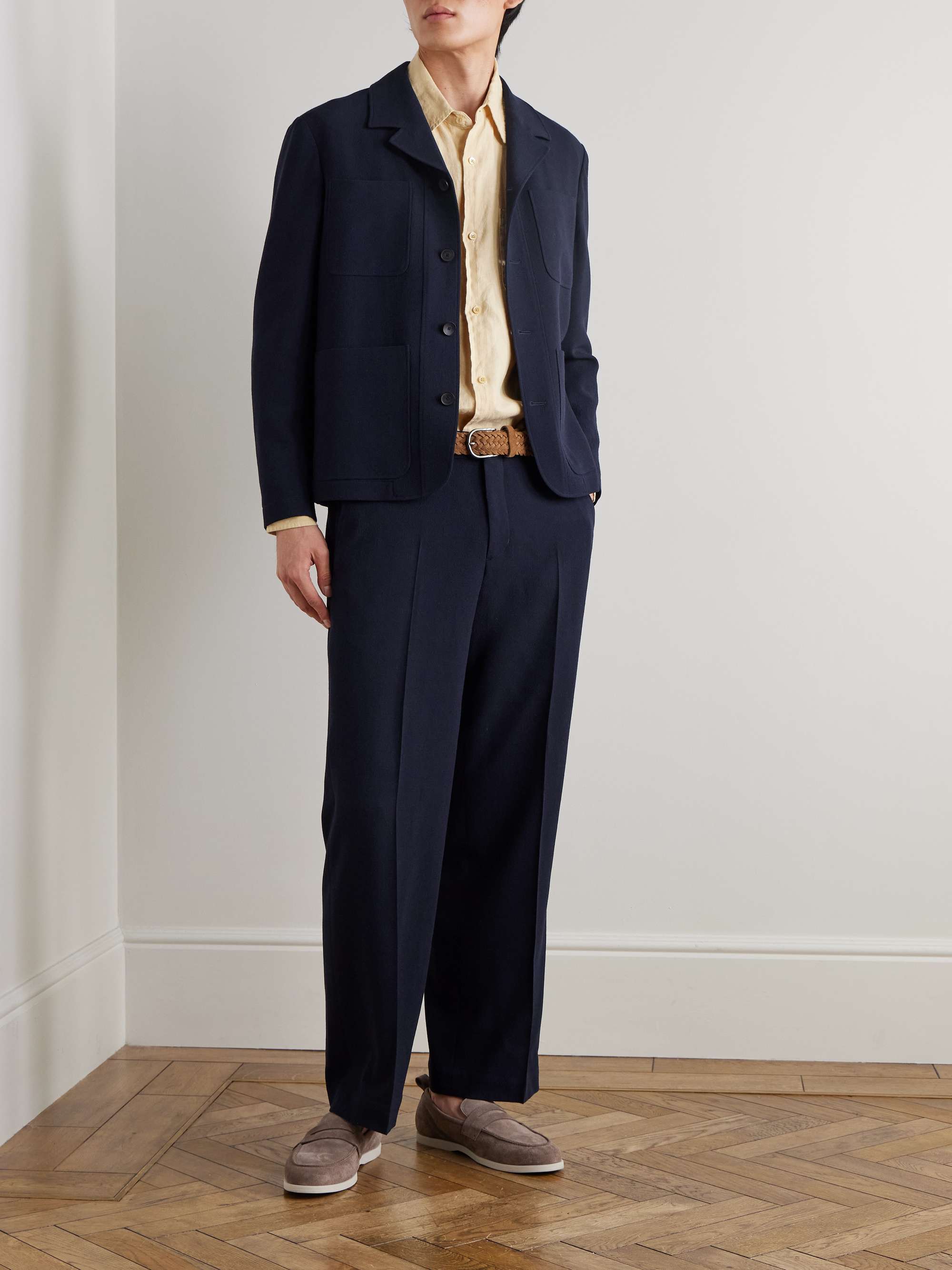 Arthur Wide-Leg Wool-Crepe Trousers view