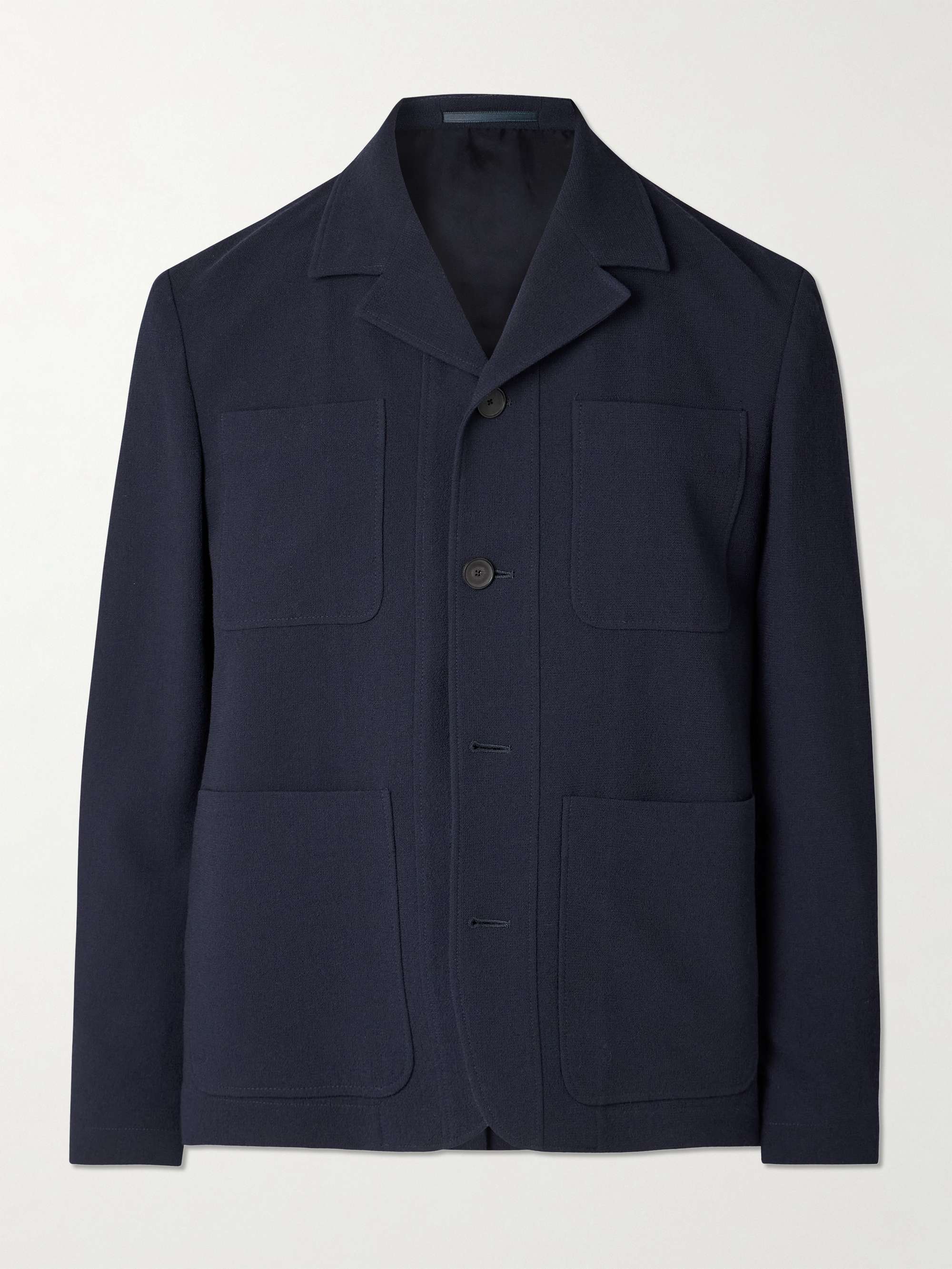 Wool-Crepe Chore Jacket view