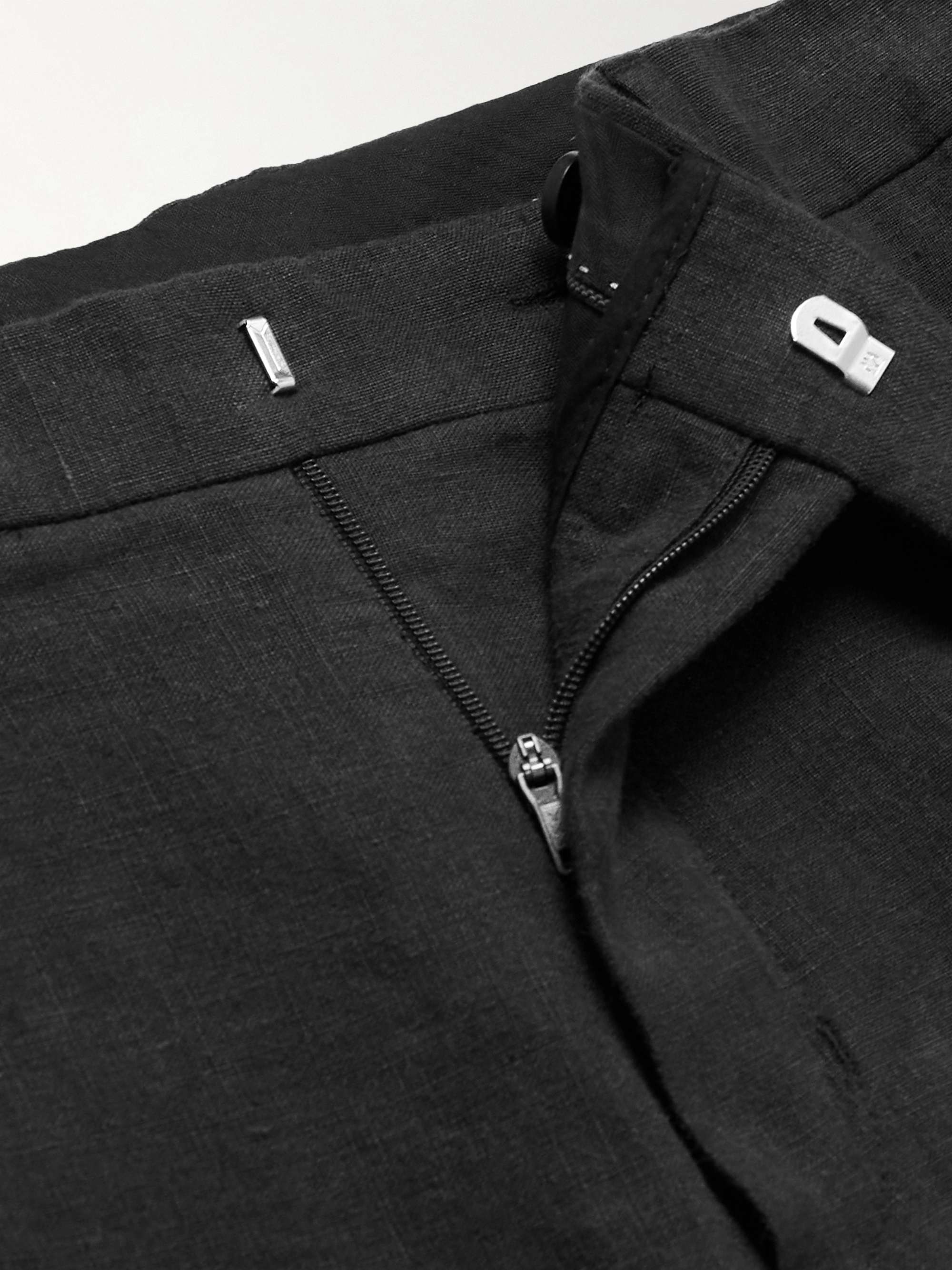 Phillip Slim-Fit Straight-Leg Linen Suit Trousers view