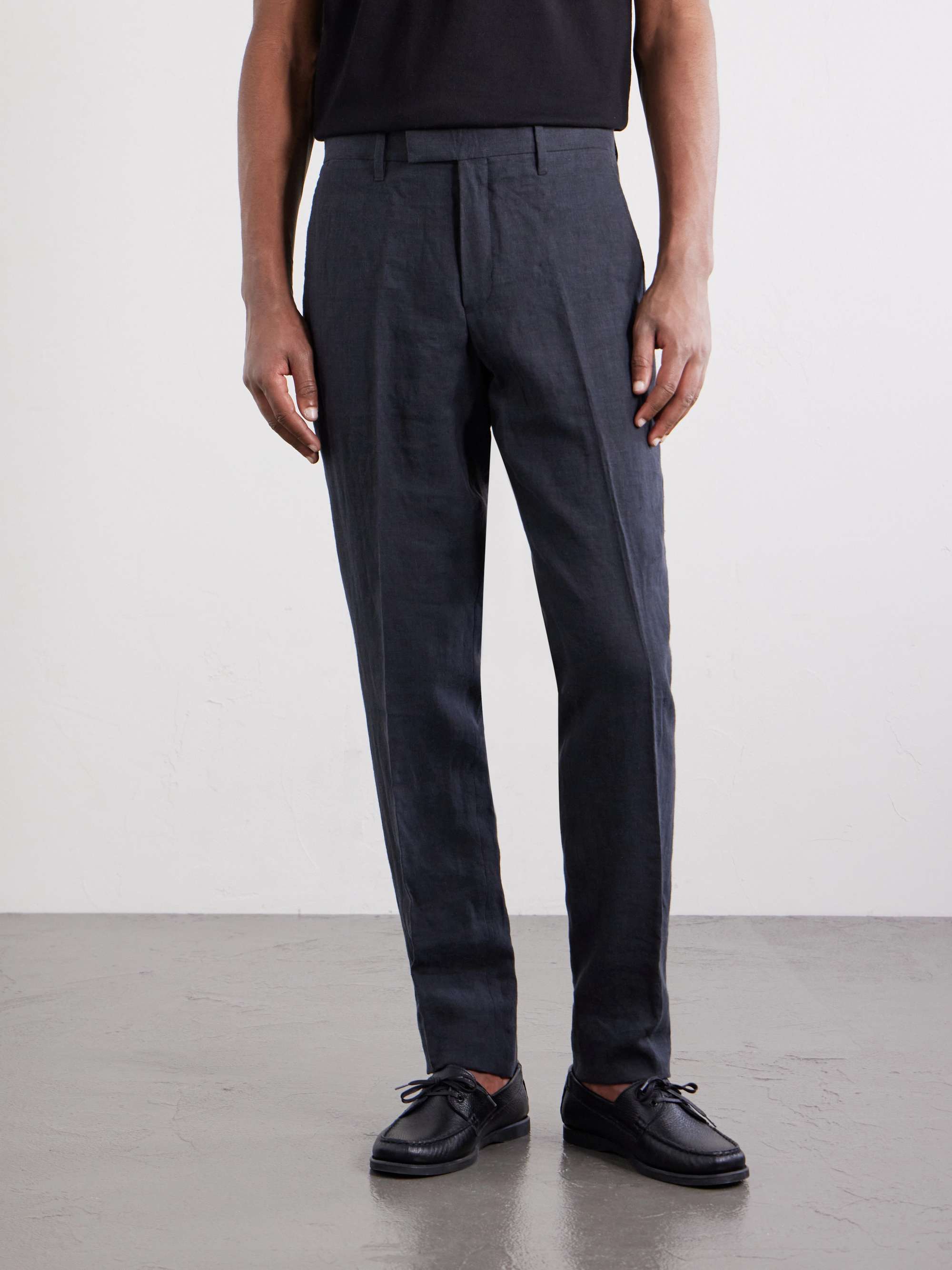 Phillip Slim-Fit Straight-Leg Linen Suit Trousers view