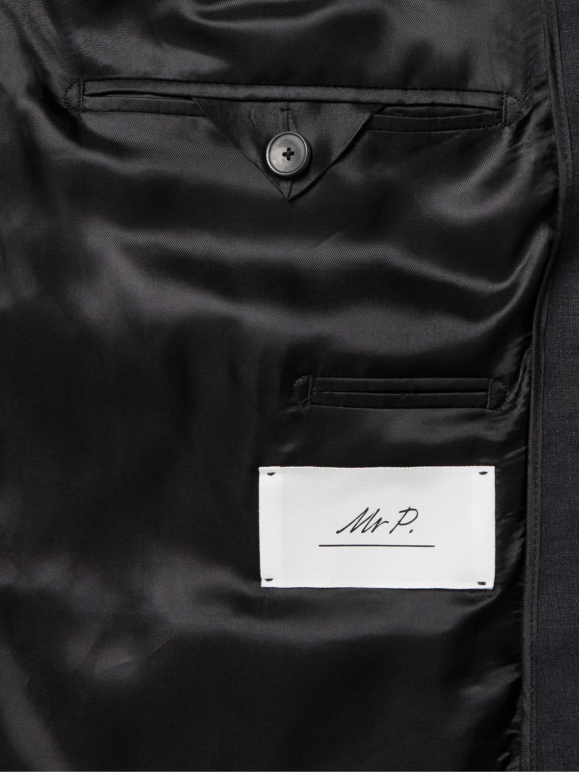 Regular-Fit Linen Suit Jacket view