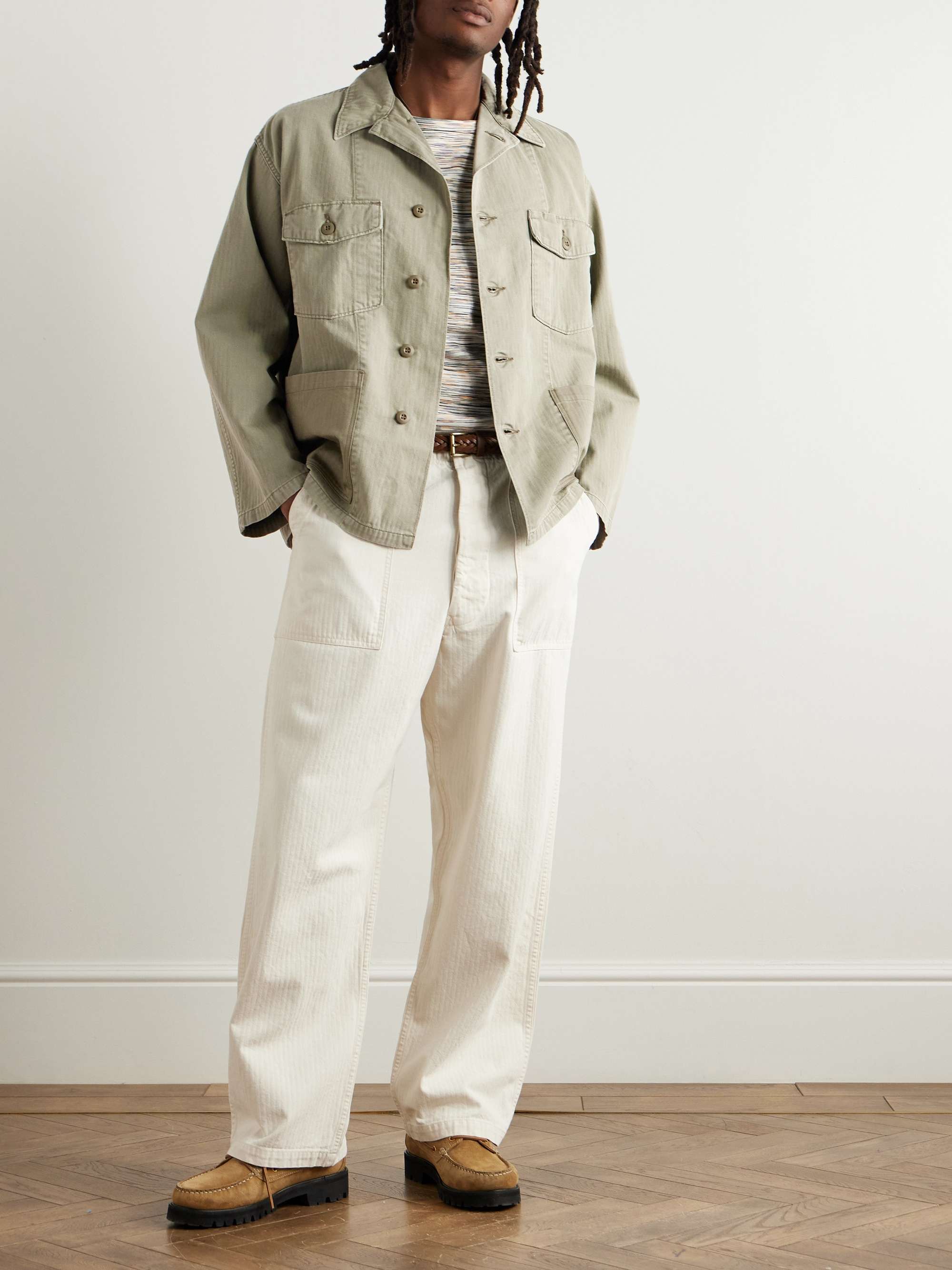 Herringbone Cotton-Canvas Shirt Jacket view