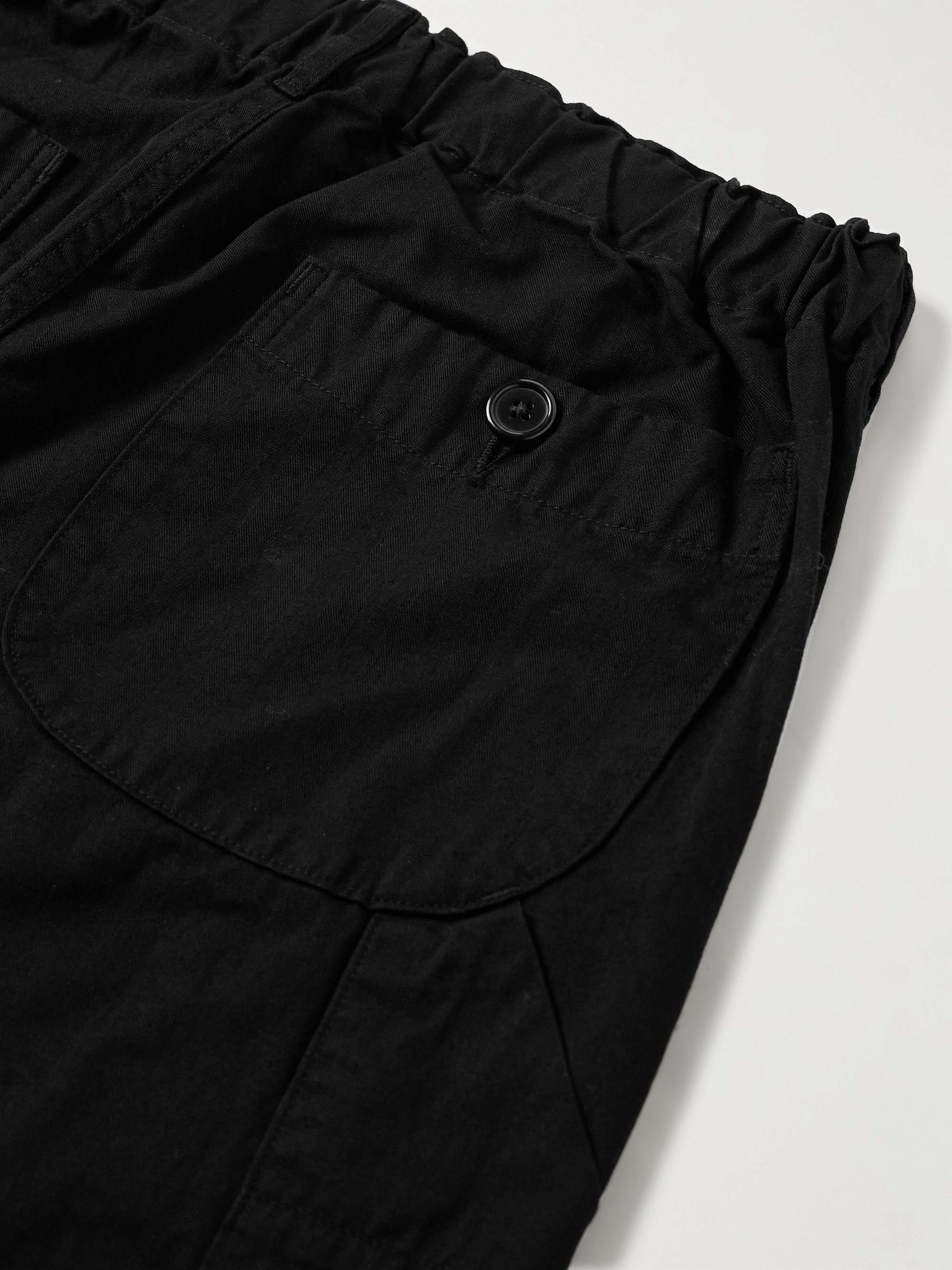 Straight-Leg Twill-Striped Cotton Trousers view