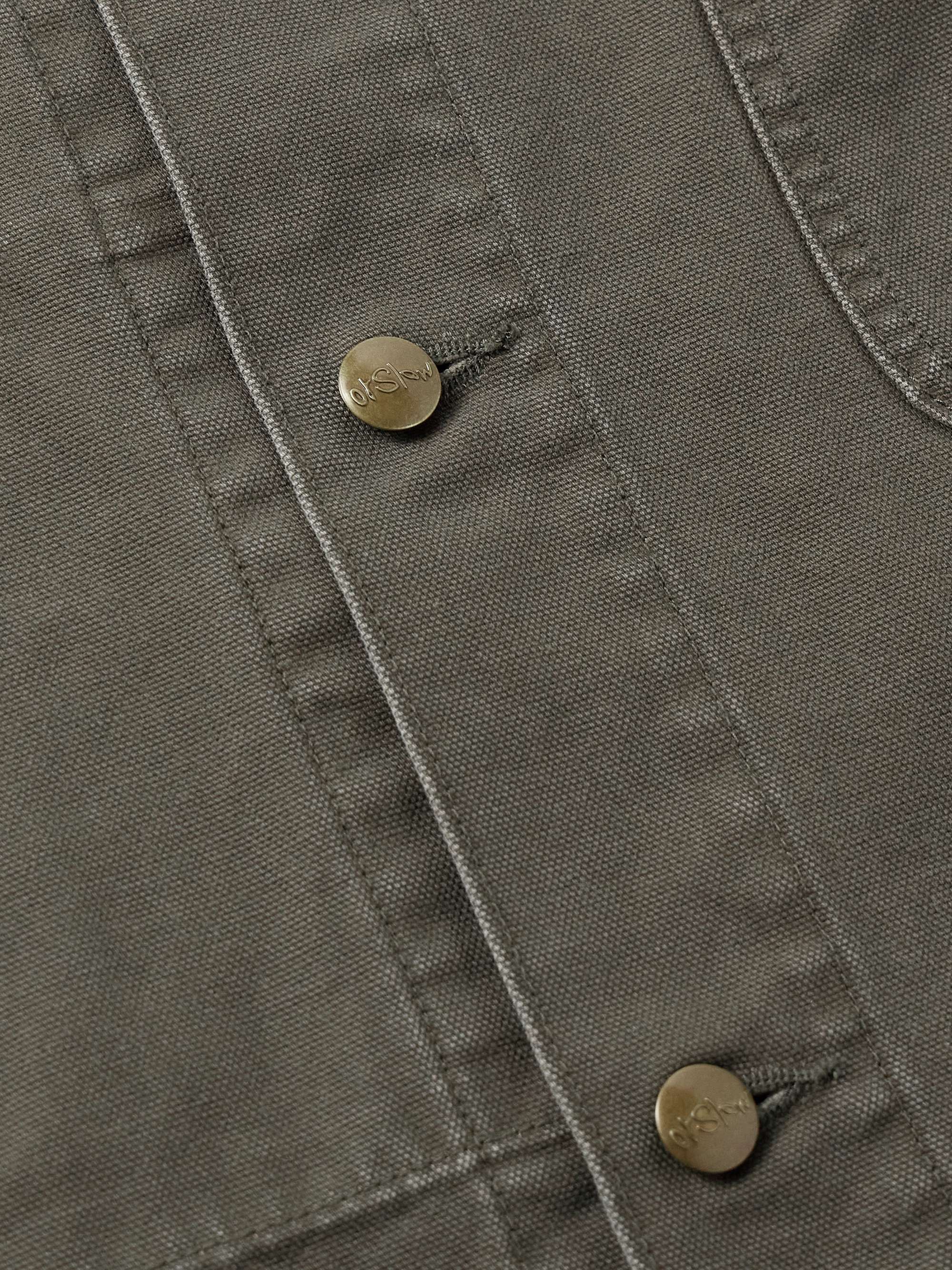 Cotton-Blend Corduroy-Trimmed Cotton-Canvas Chore Jacket view
