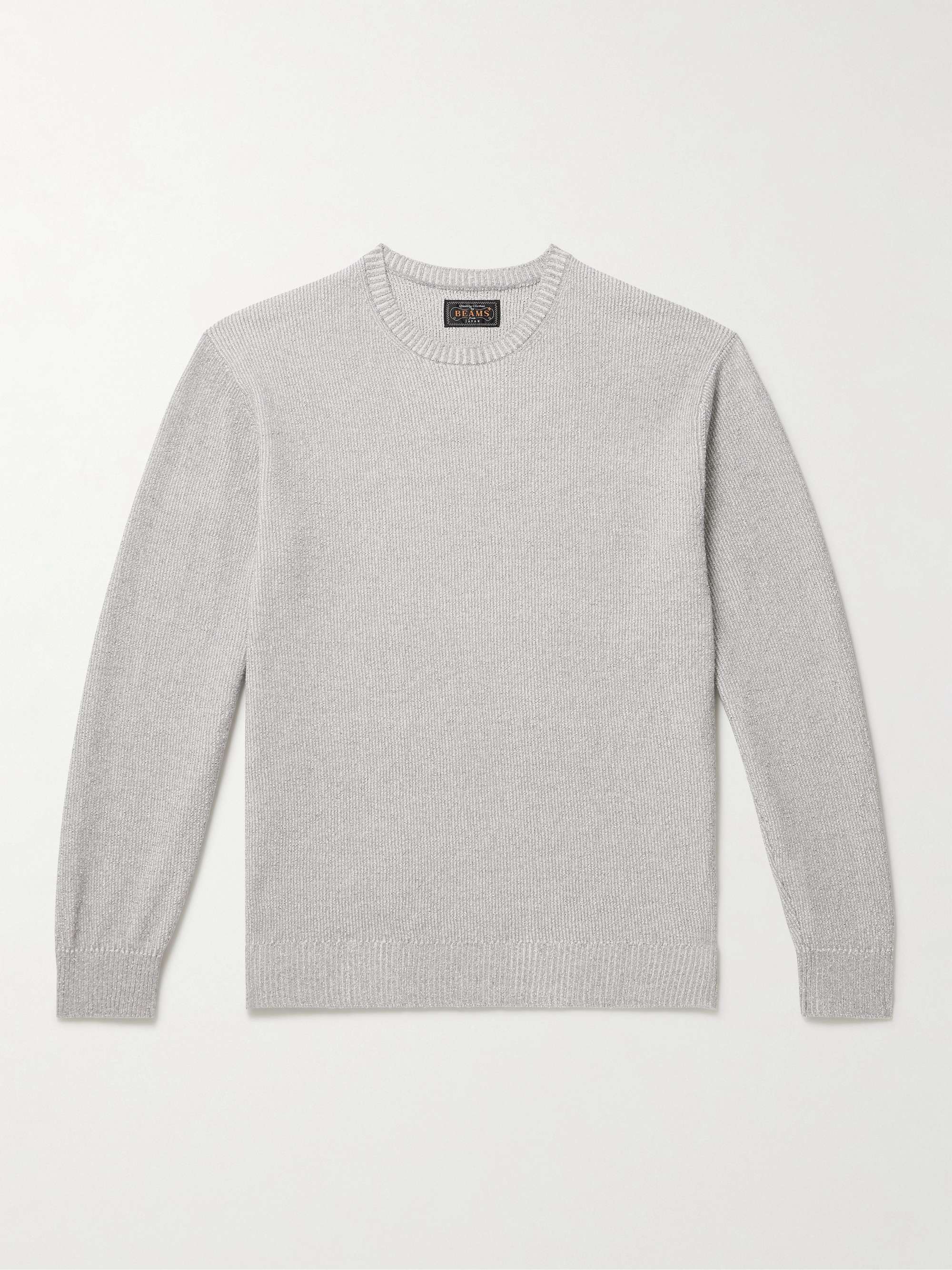 Ribbed Slub Cotton-Blend Sweater view