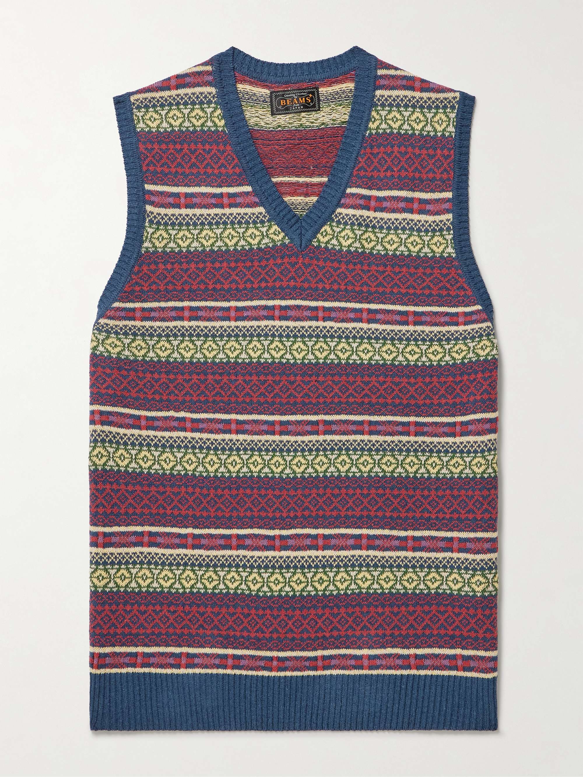 Fair Isle Linen and Cotton-Blend Sweater Vest view
