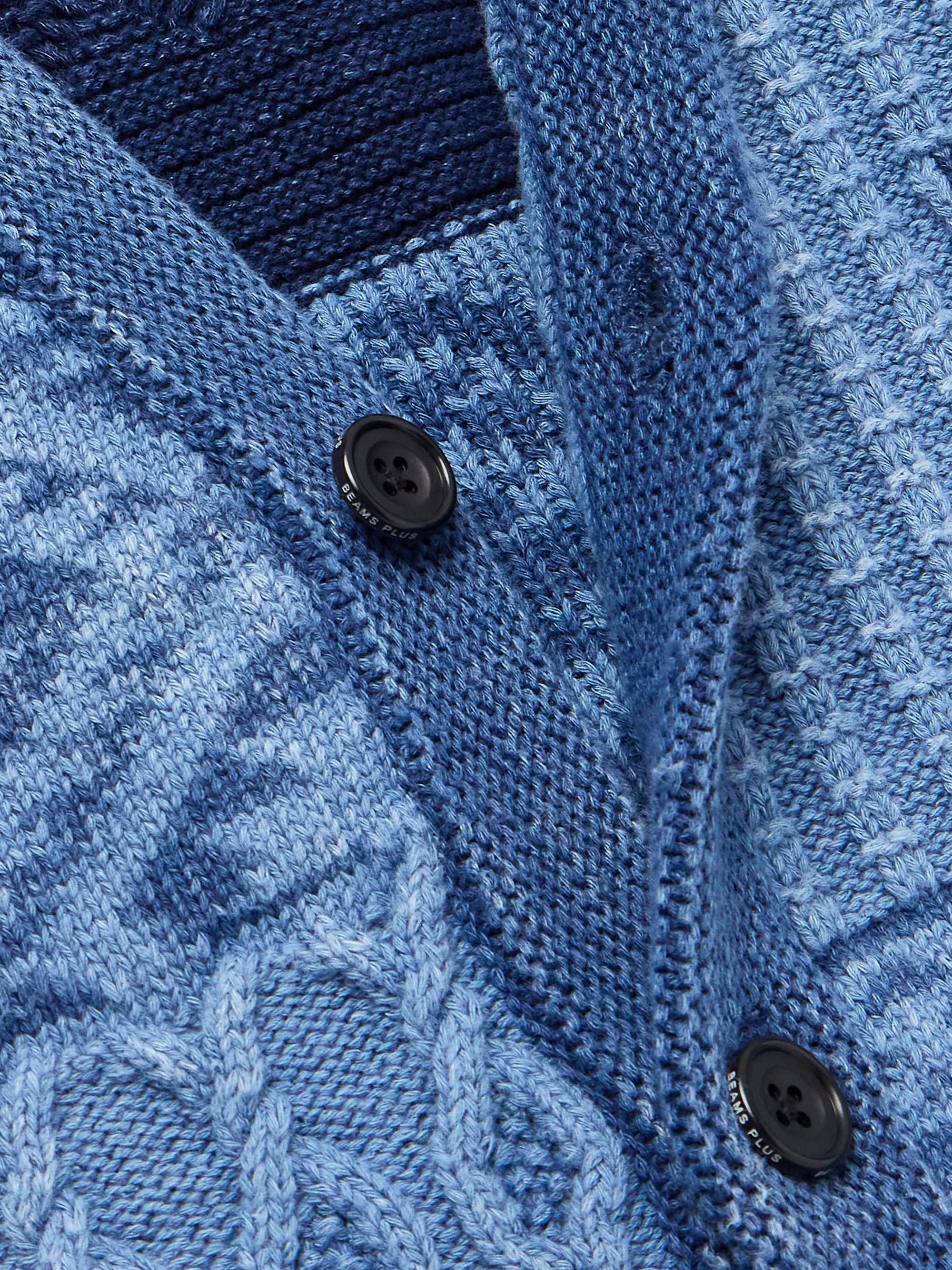 Patchwork Indigo-Dyed Cotton Sweater Vest view