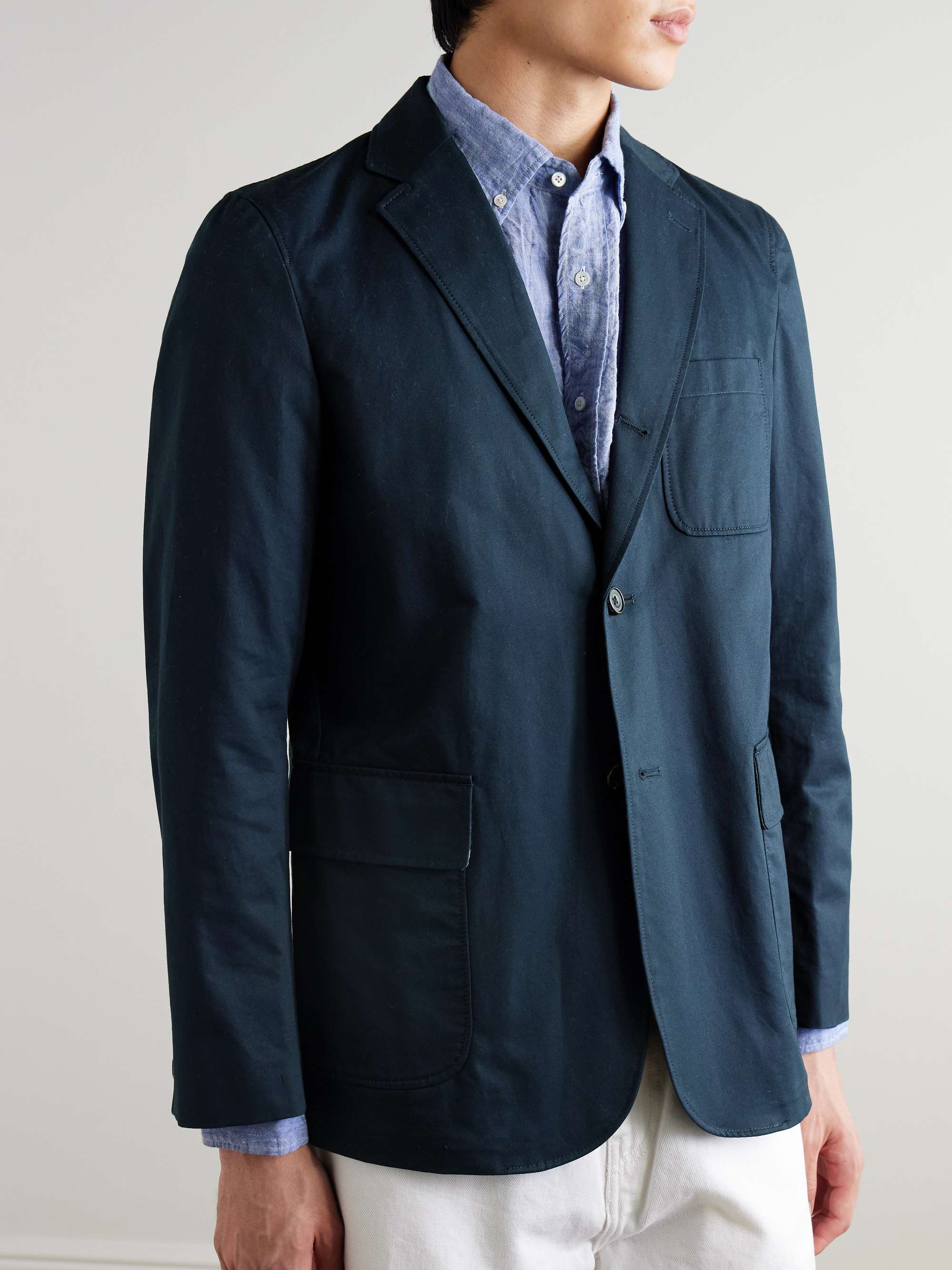 Unstructured Cotton-Twill Blazer view