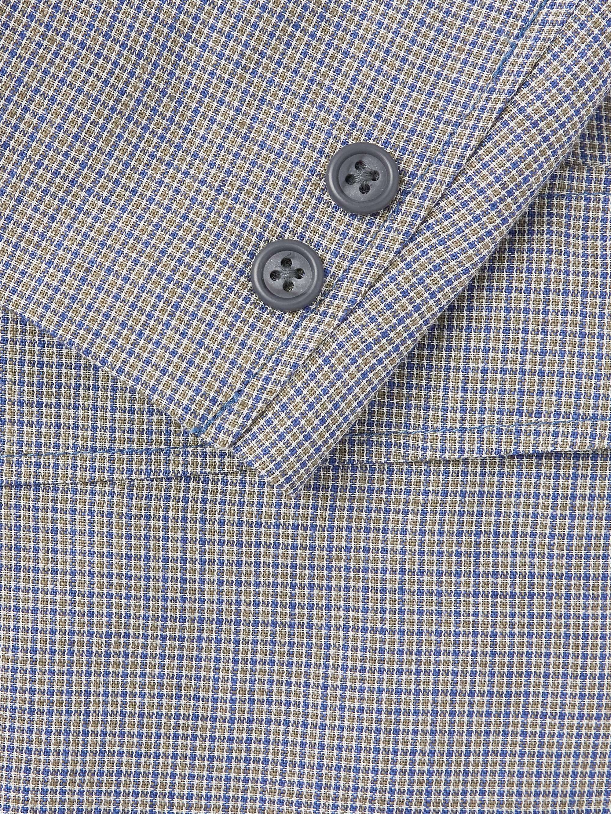 3B Checked Linen-Blend Suit Jacket view