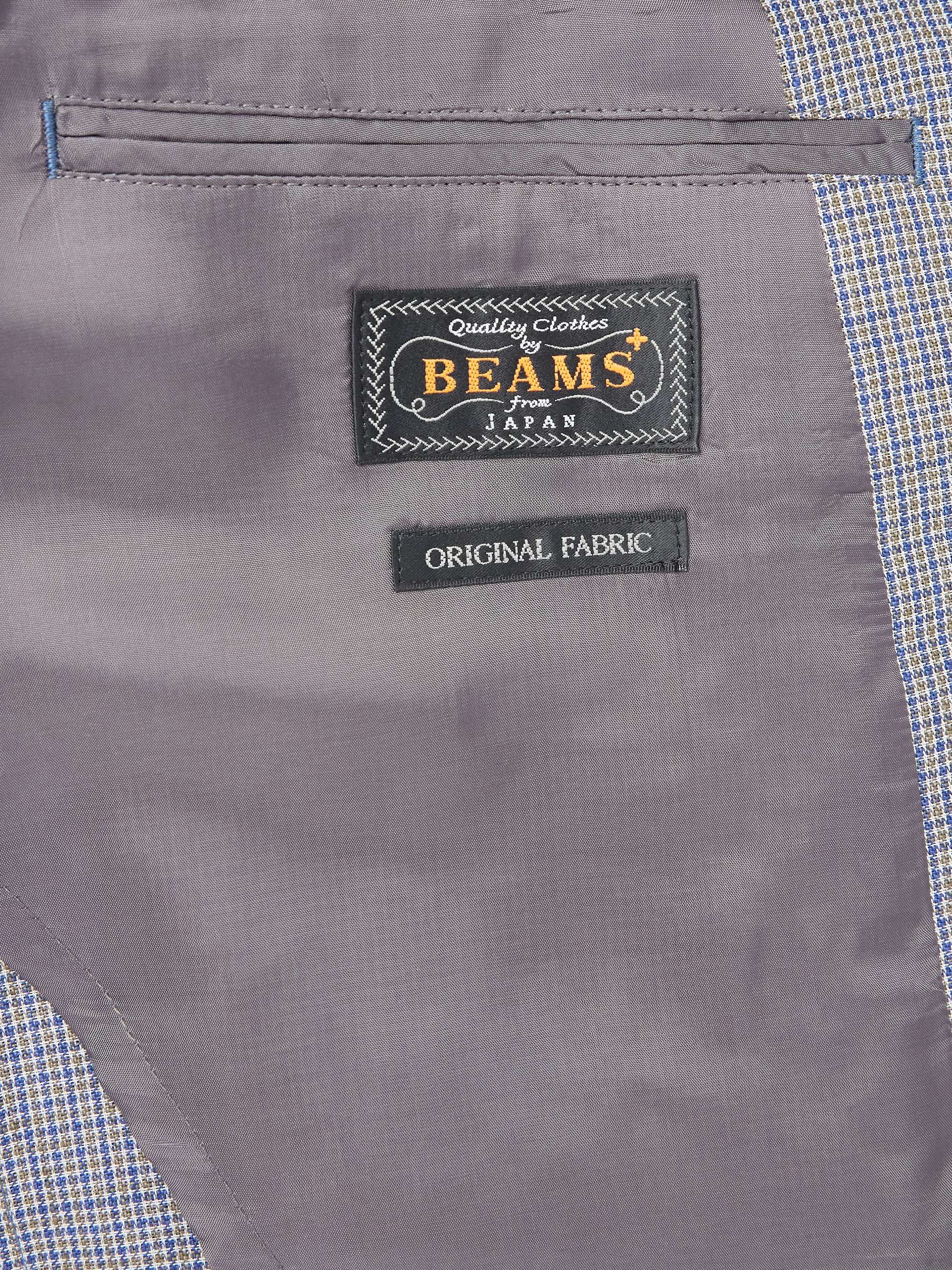 3B Checked Linen-Blend Suit Jacket view