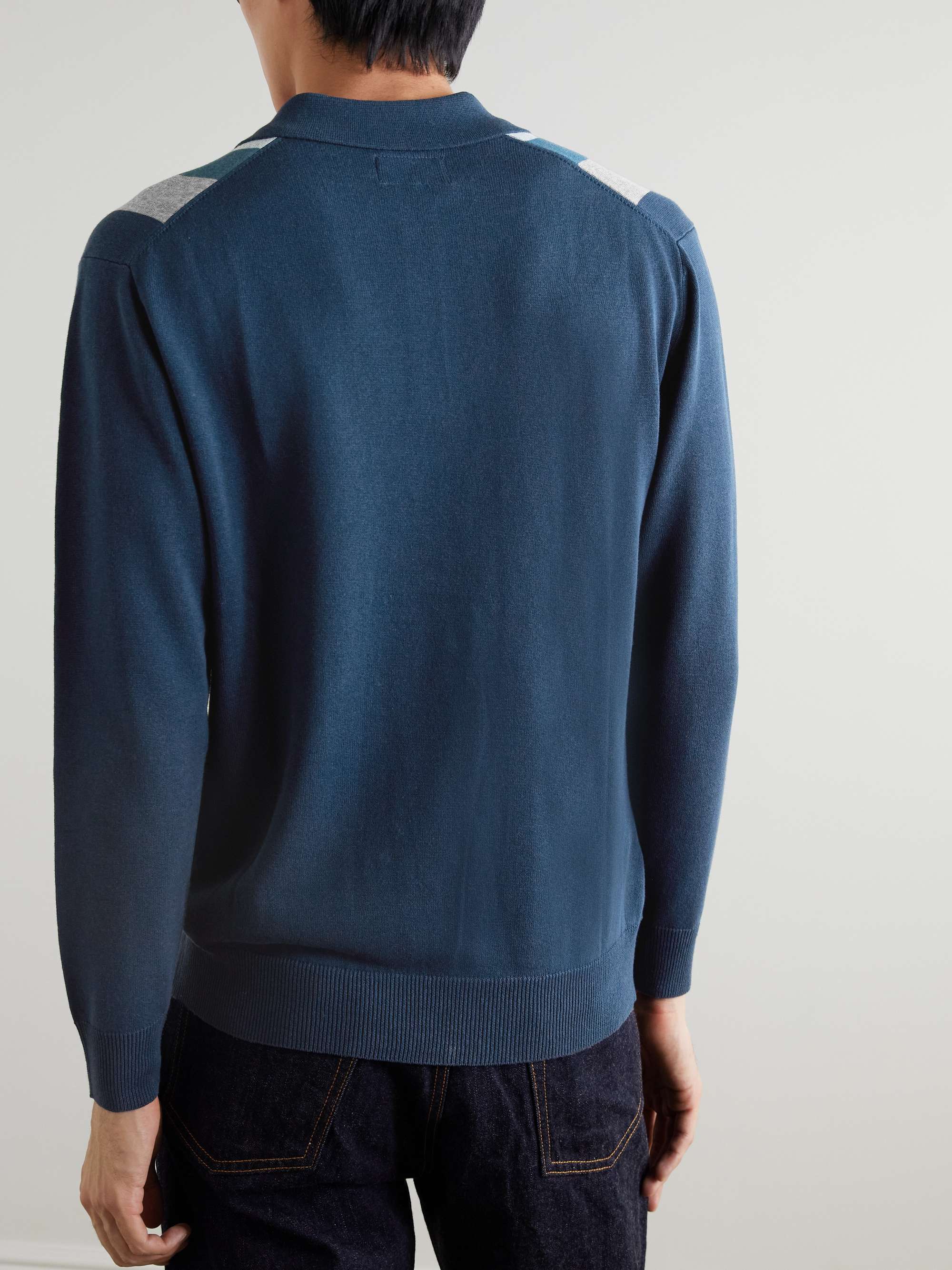 Striped Knitted Polo Shirt view