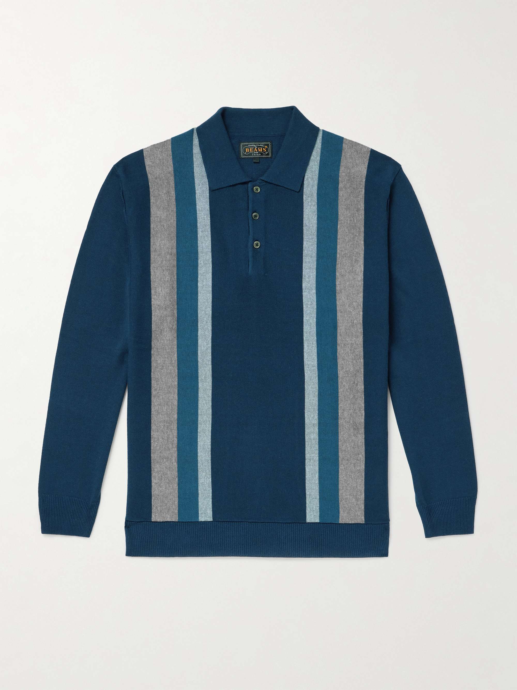 Striped Knitted Polo Shirt view