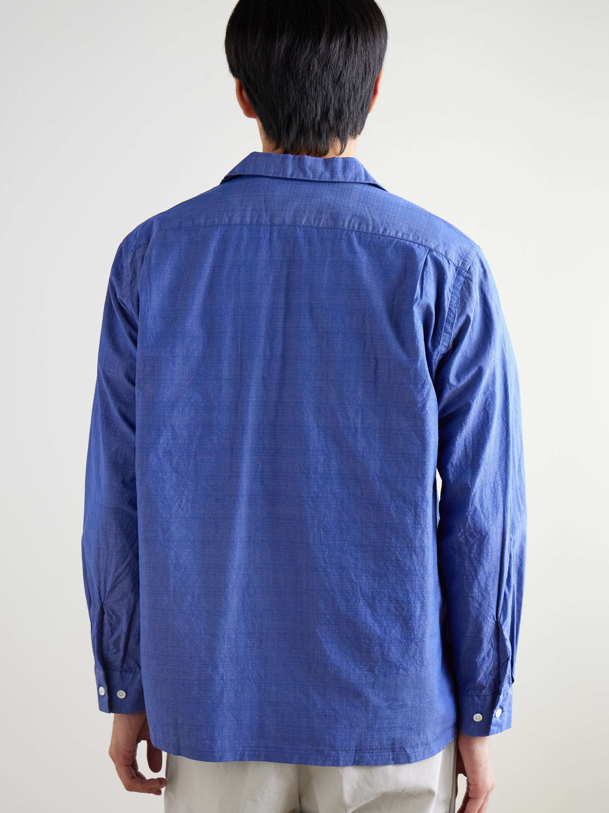 Convertible-Collar Cotton-Chambray Shirt view