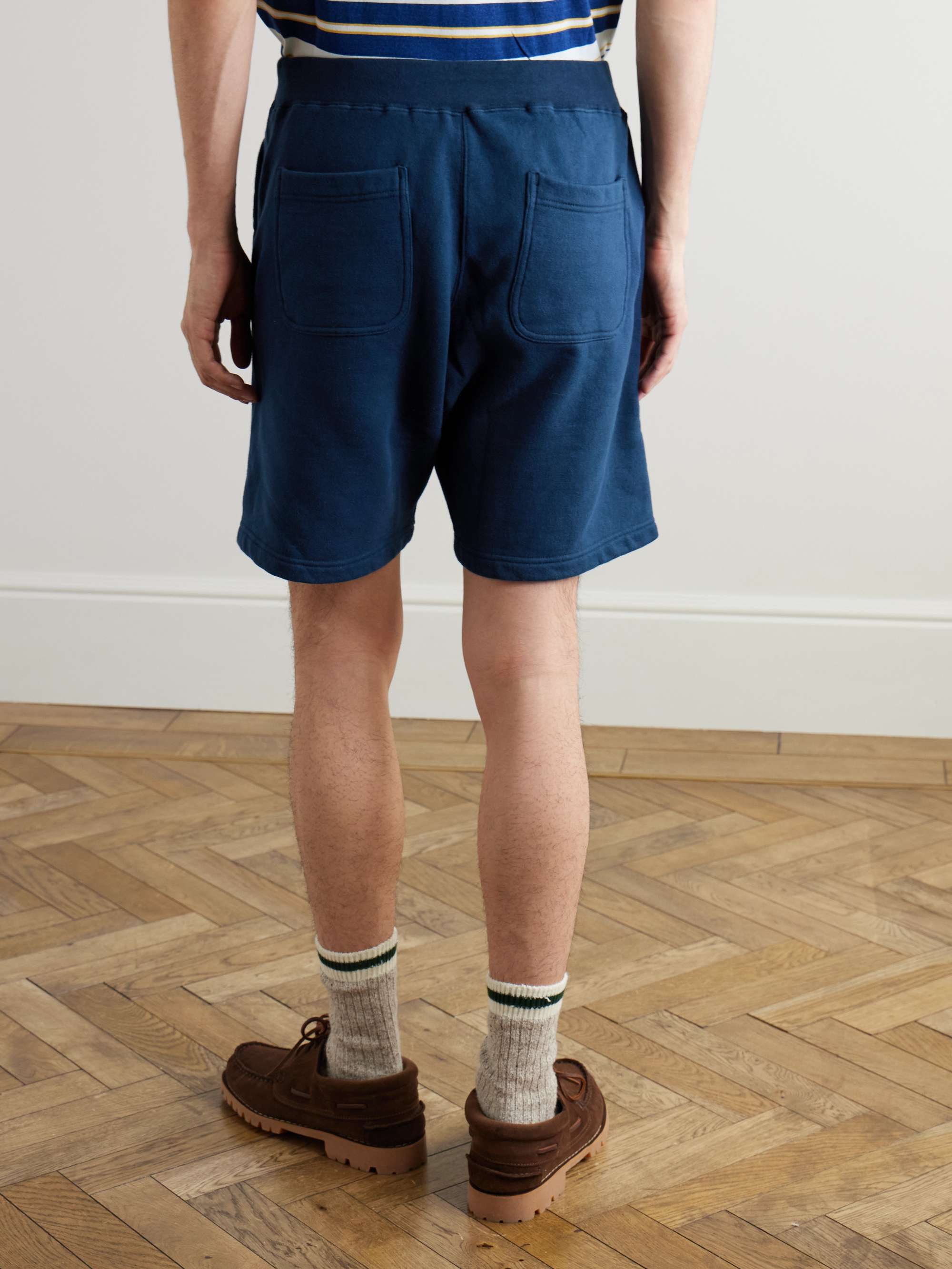 Straight-Leg Cotton-Jersey Drawstring Shorts view