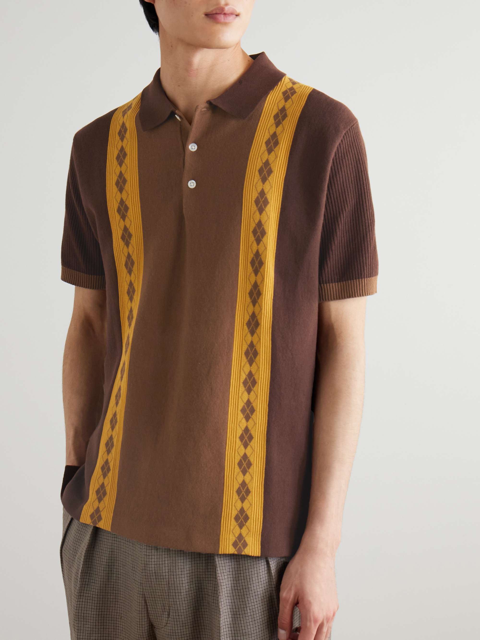 Argyle Cotton Polo Shirt view
