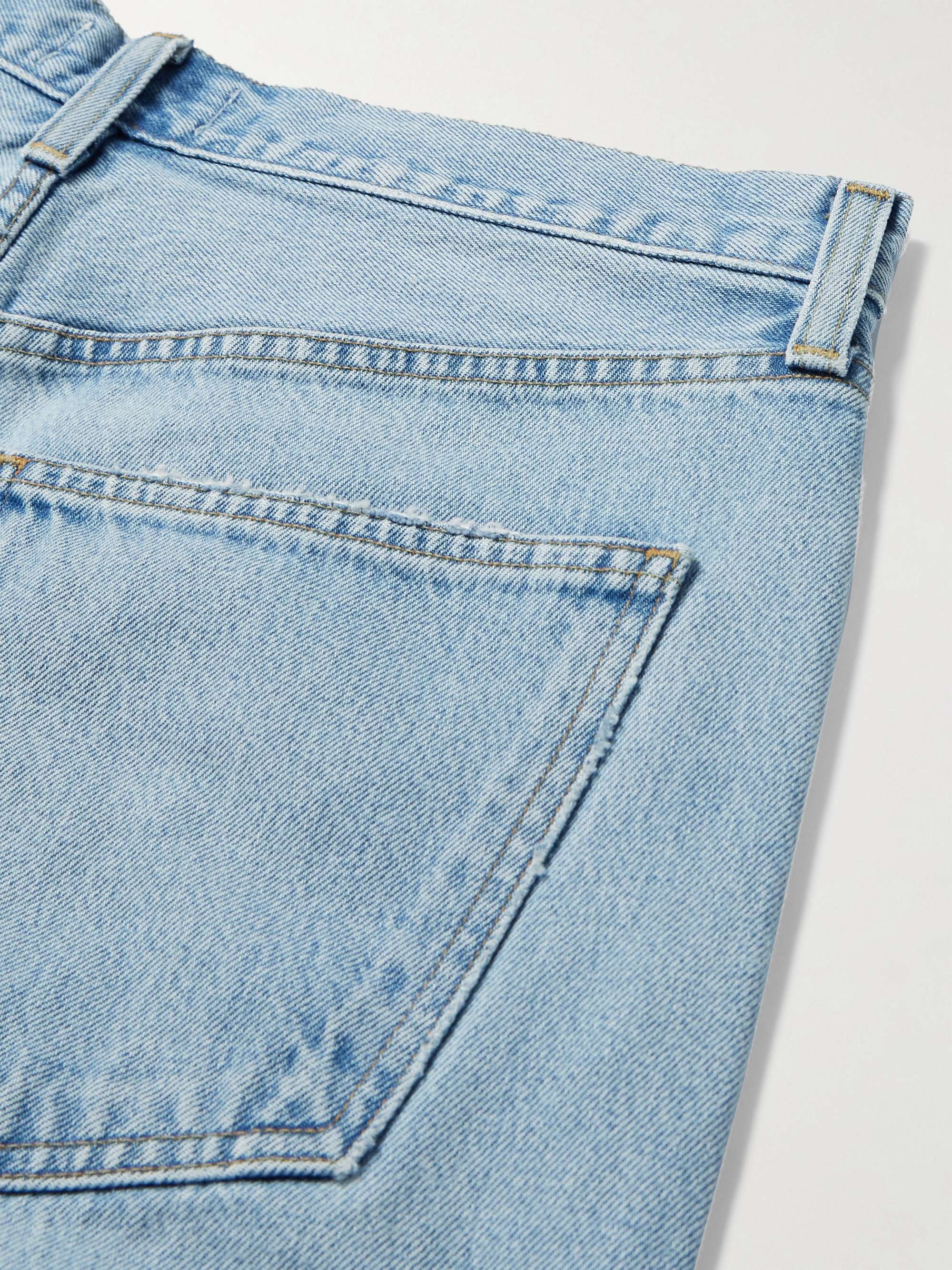 Anson Straight-Leg Frayed Denim Shorts view