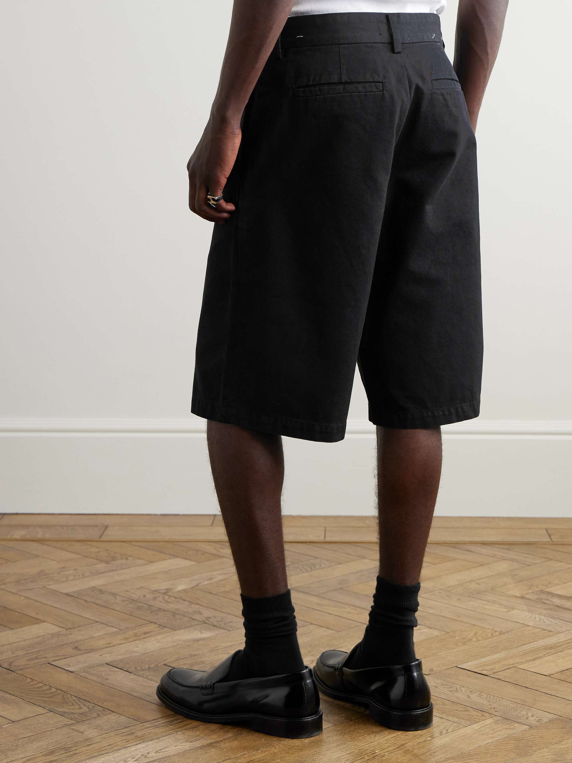 Cosmo Straight-Leg Garment-Dyed Cotton-Twill Shorts view