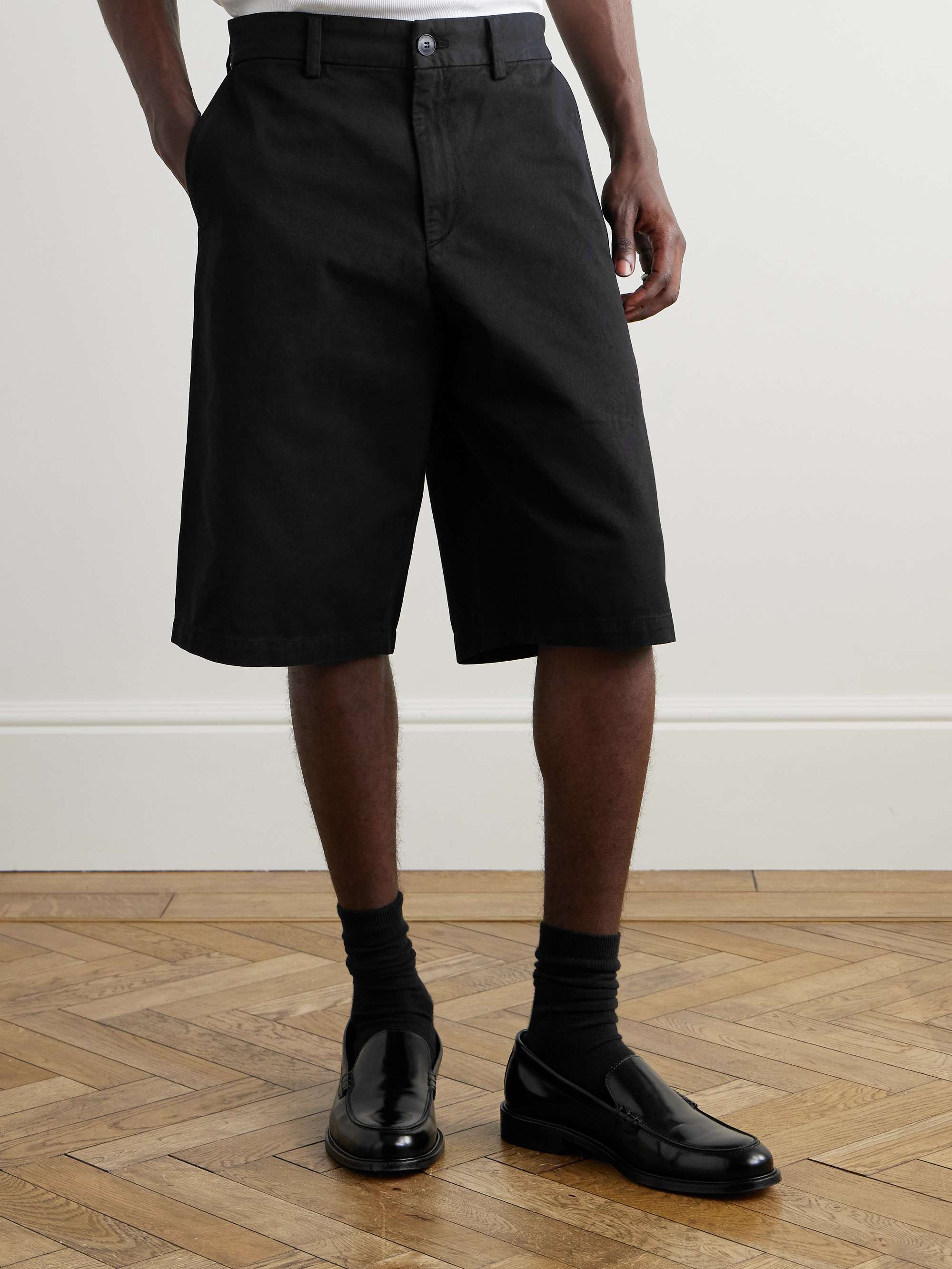 Cosmo Straight-Leg Garment-Dyed Cotton-Twill Shorts view