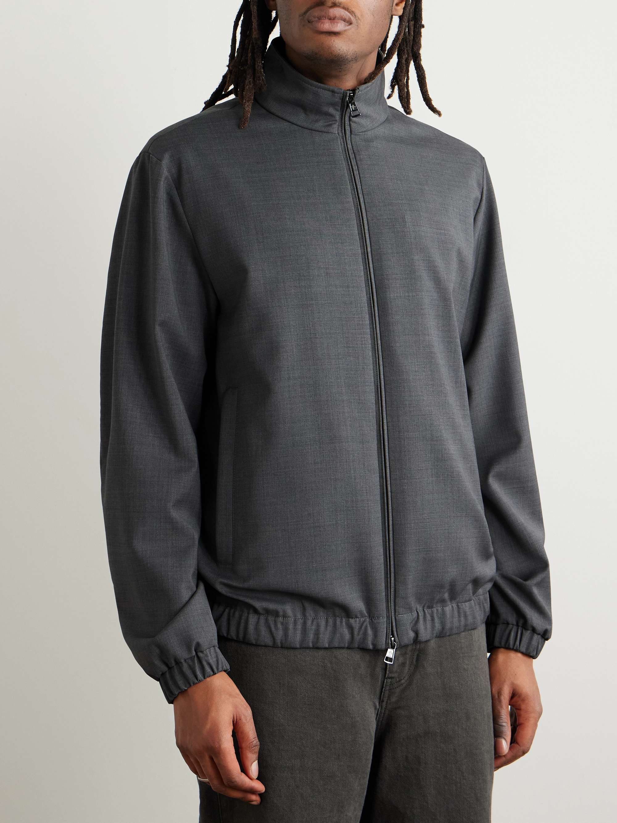 Malavat Logo-Appliquéd Wool Jacket view