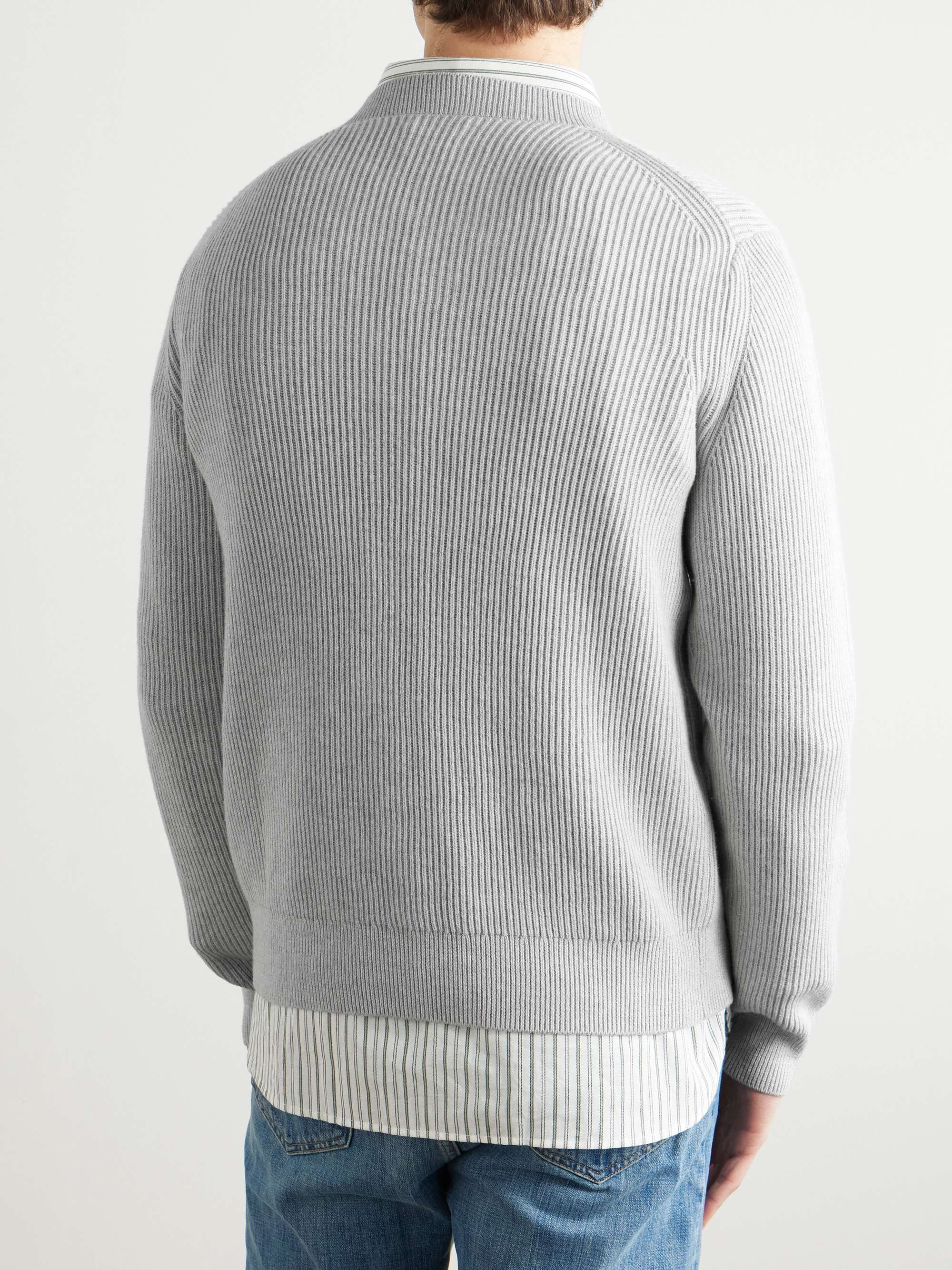Ribbed Cotton and Cashmere-Blend Sweater view