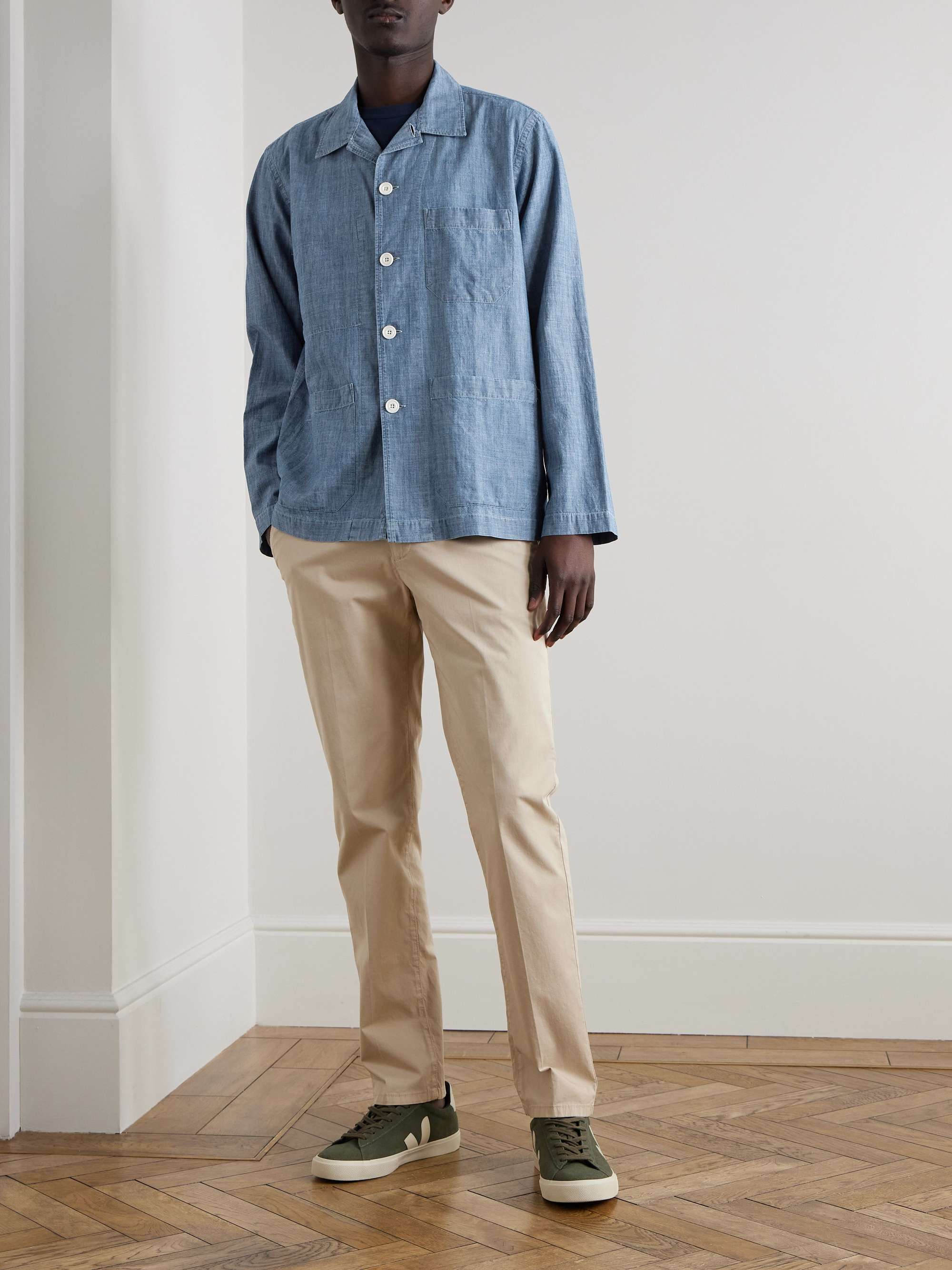 Perry Cotton-Chambray Overshirt view