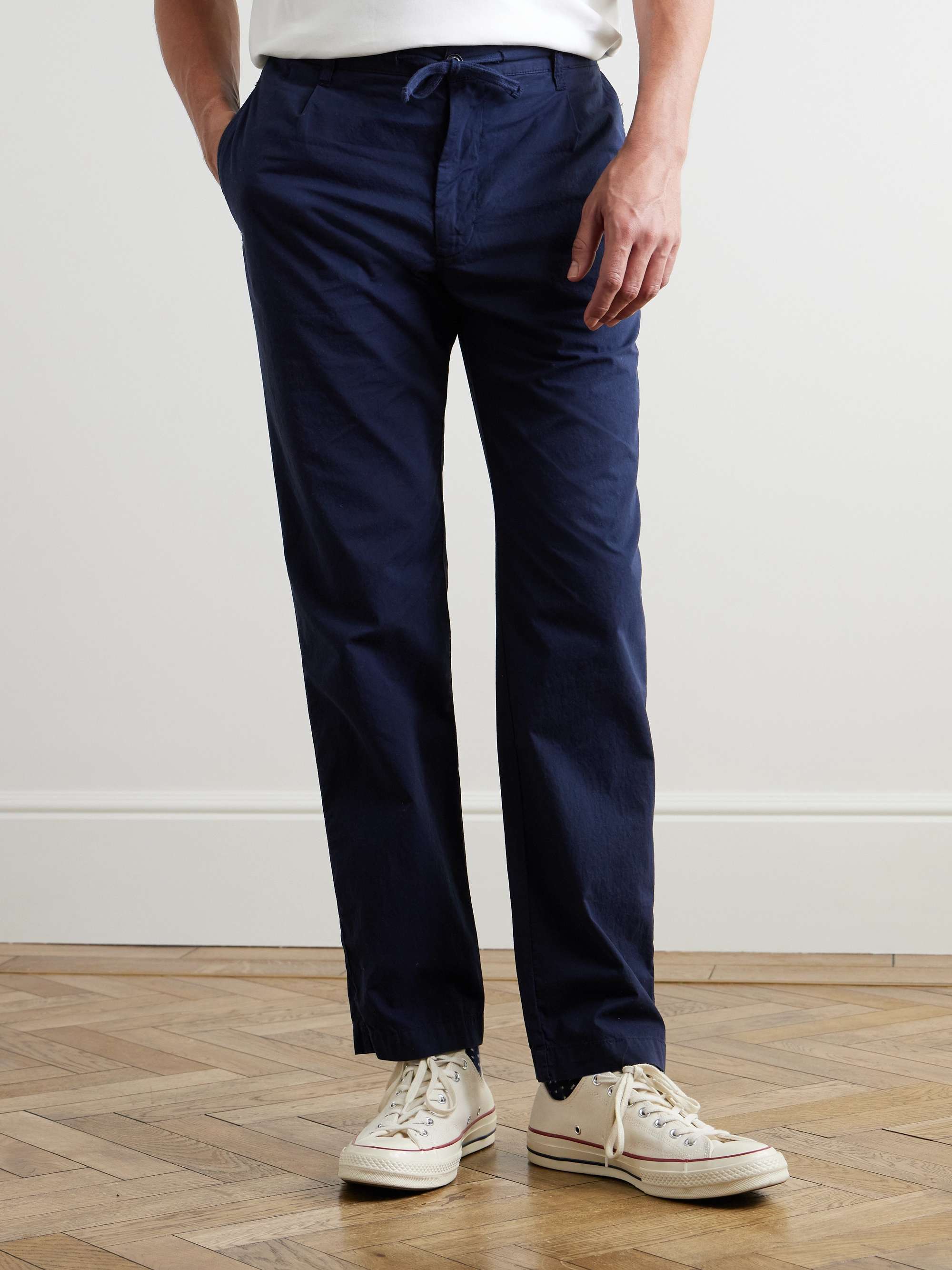 Tanker Slim-Fit Straight-Leg Cotton Drawstring Trousers view