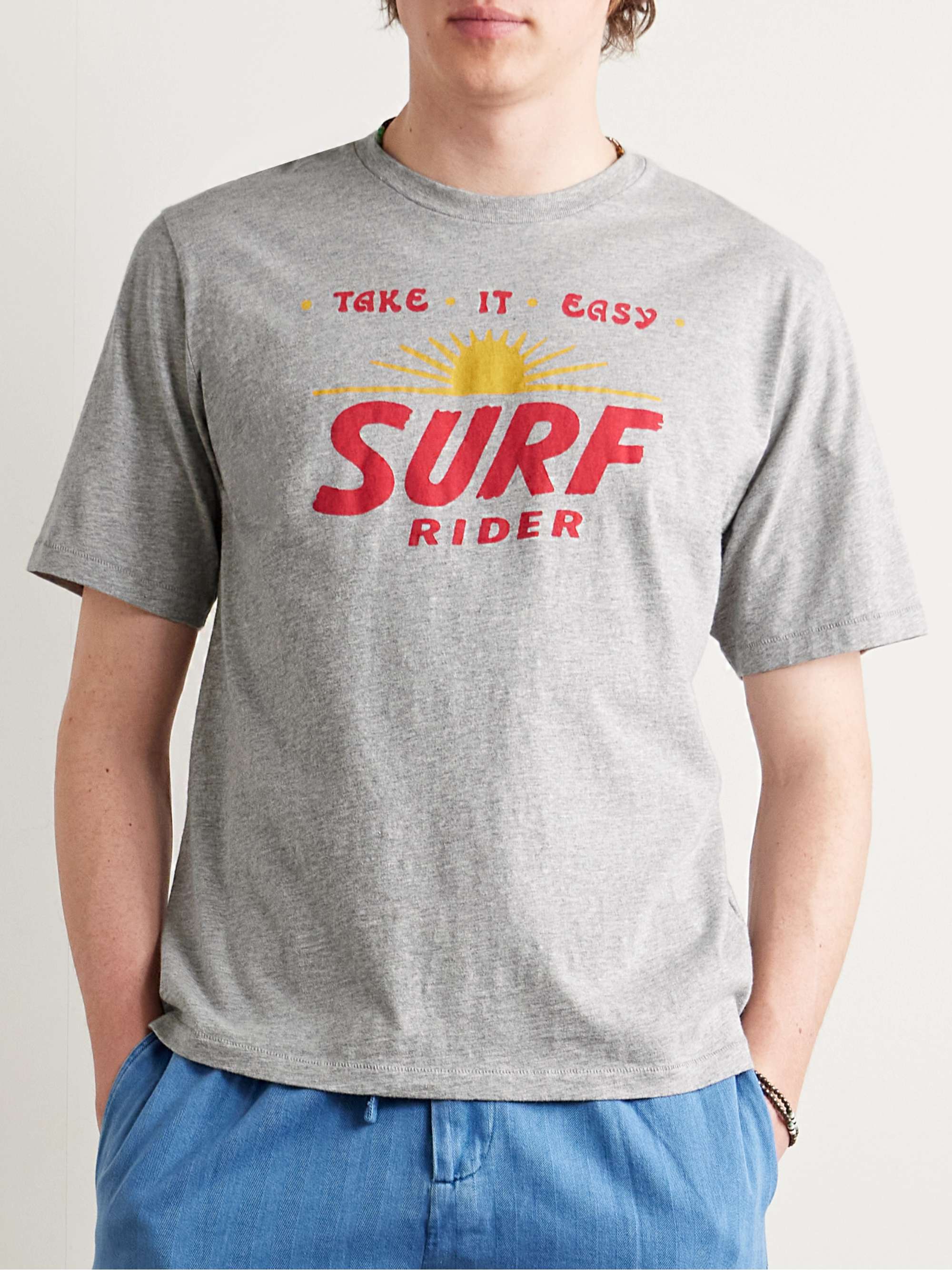Surf Rider Printed Cotton-Jersey T-Shirt view