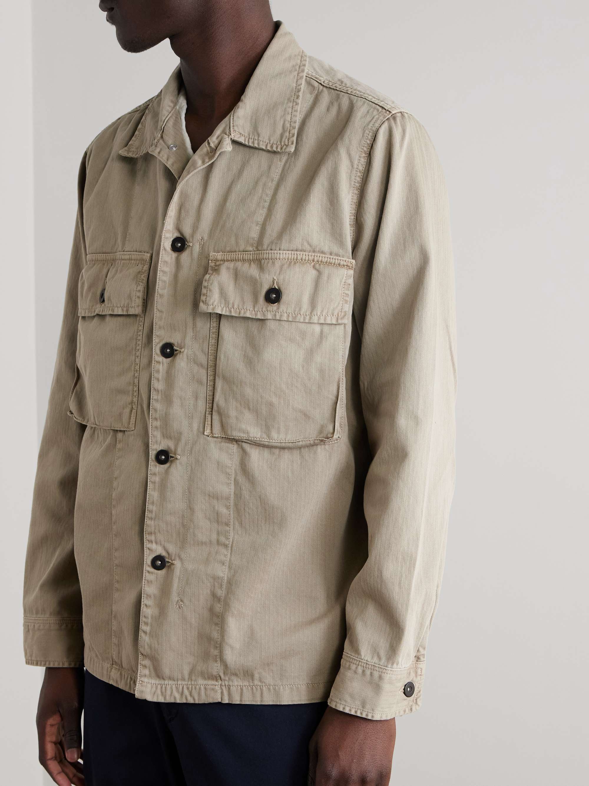Dar Herringbone Cotton Overshirt view