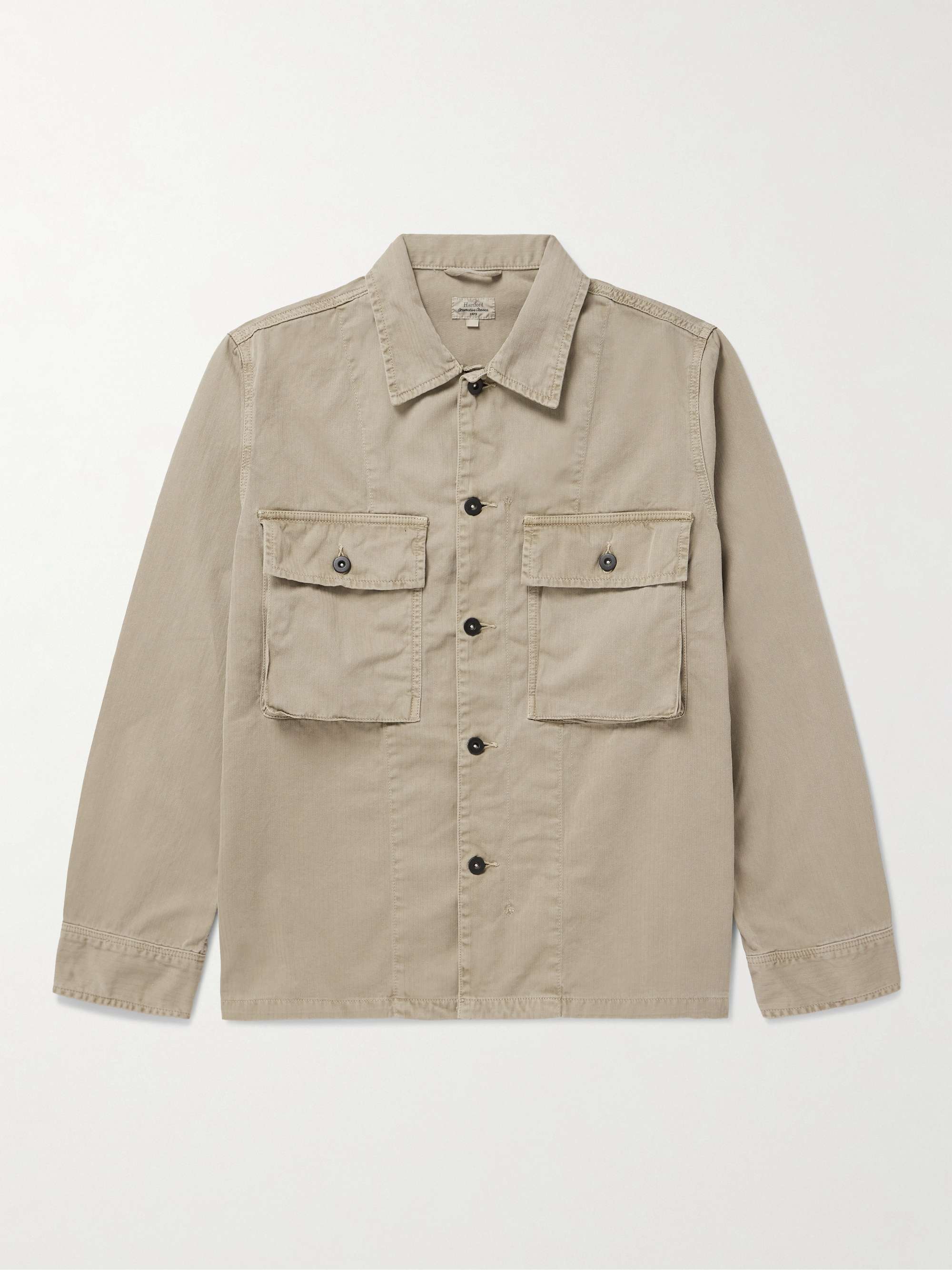 Dar Herringbone Cotton Overshirt view