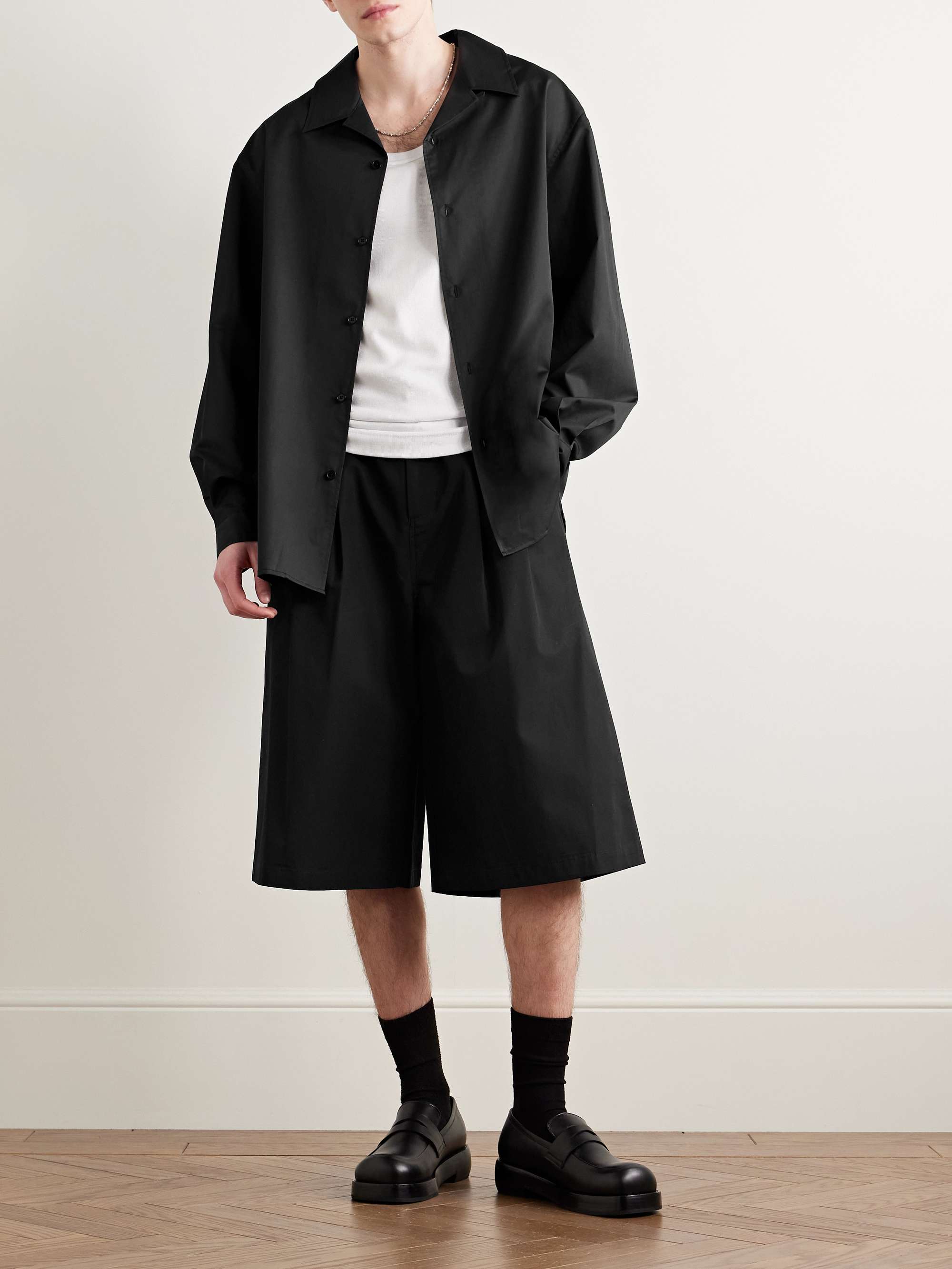 Convertible-Collar Cotton Shirt view