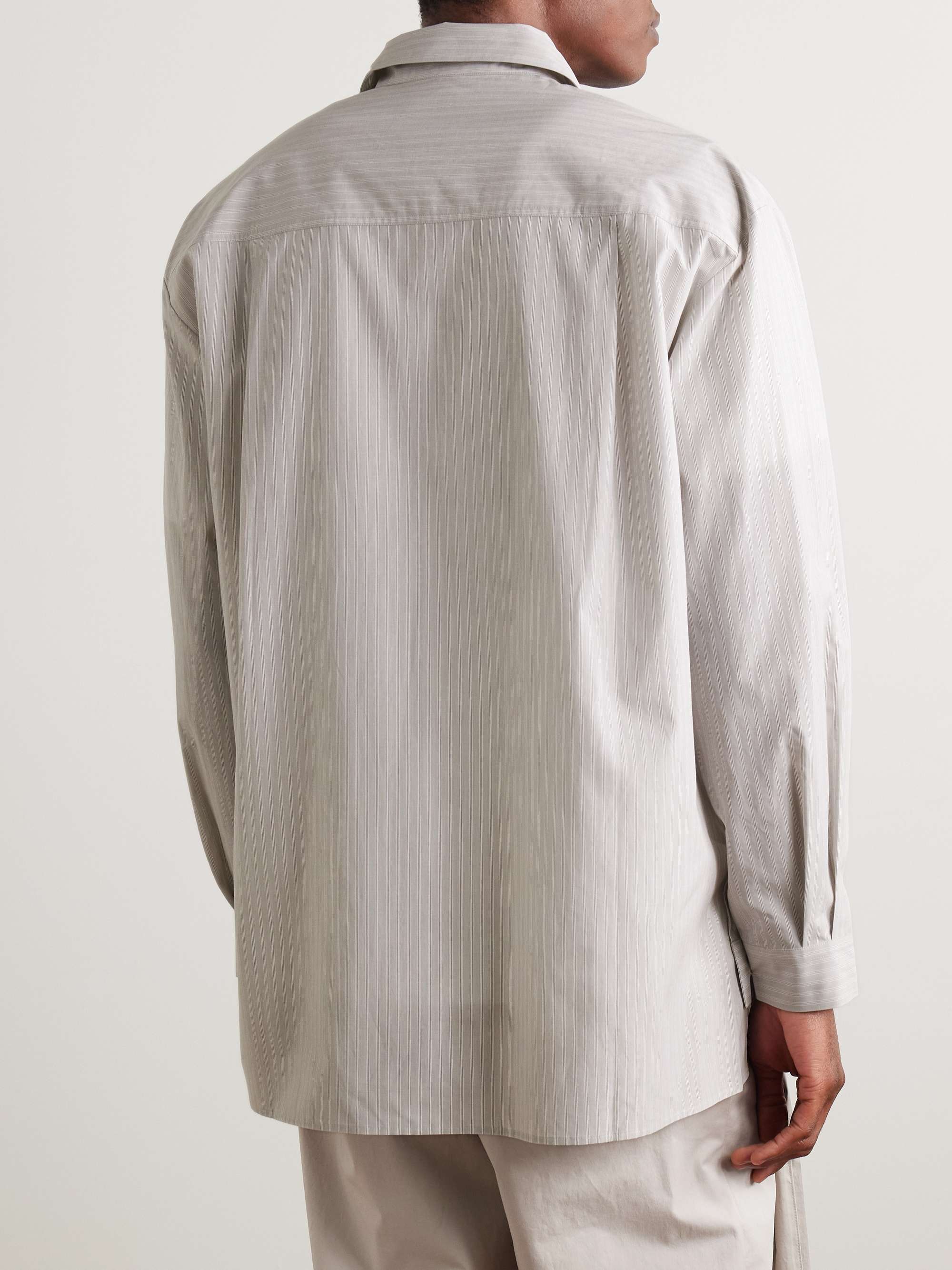Striped TENCEL™ Lyocell and Cotton-Blend Shirt view