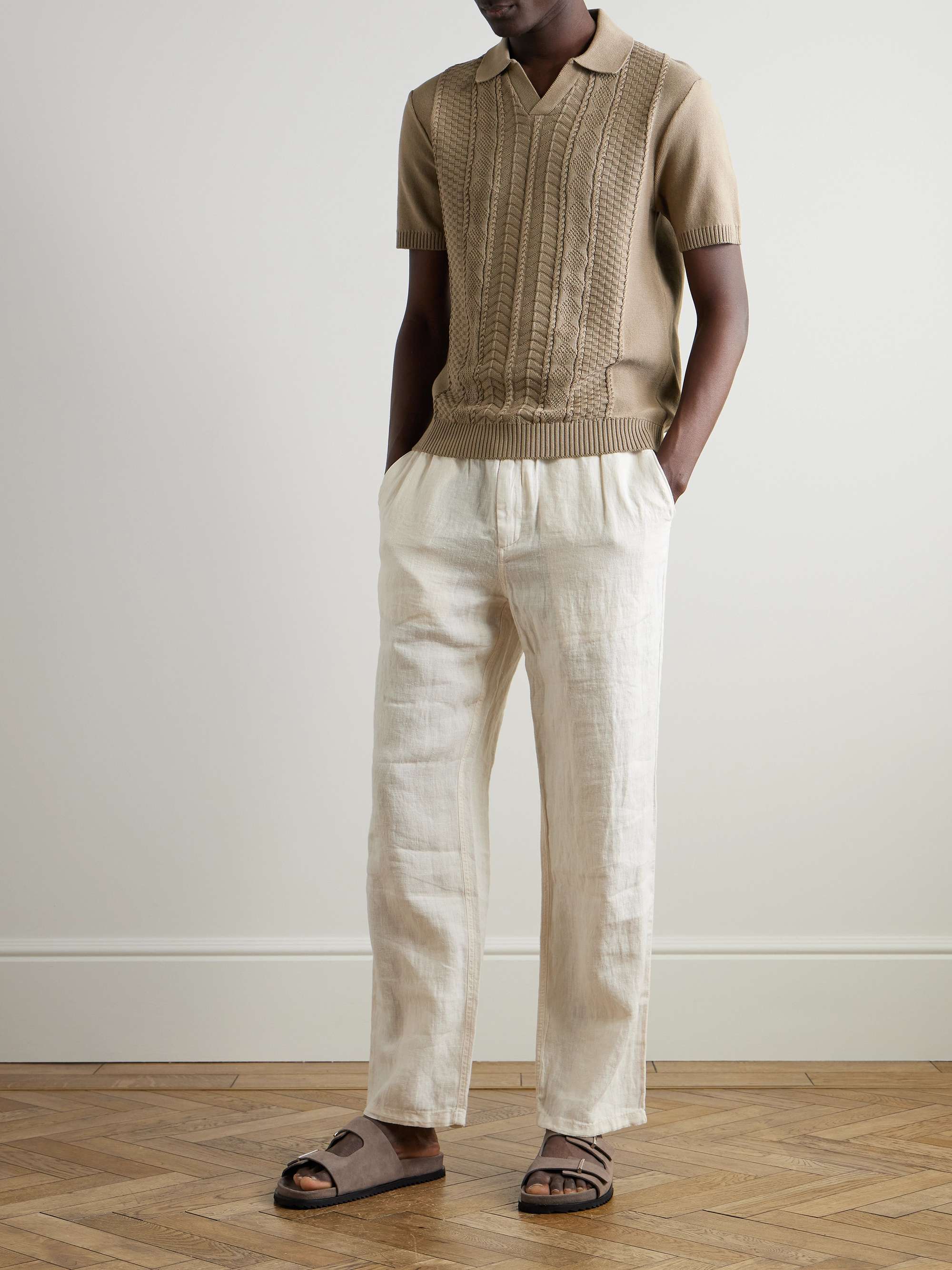 Johnny Textured Organic Cotton Polo Shirt view
