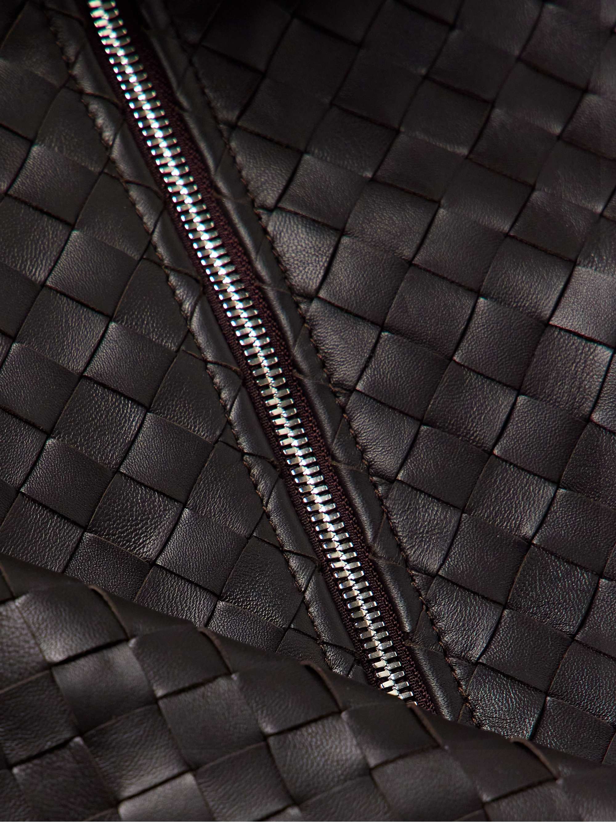 Intrecciato Leather Blouson Jacket view