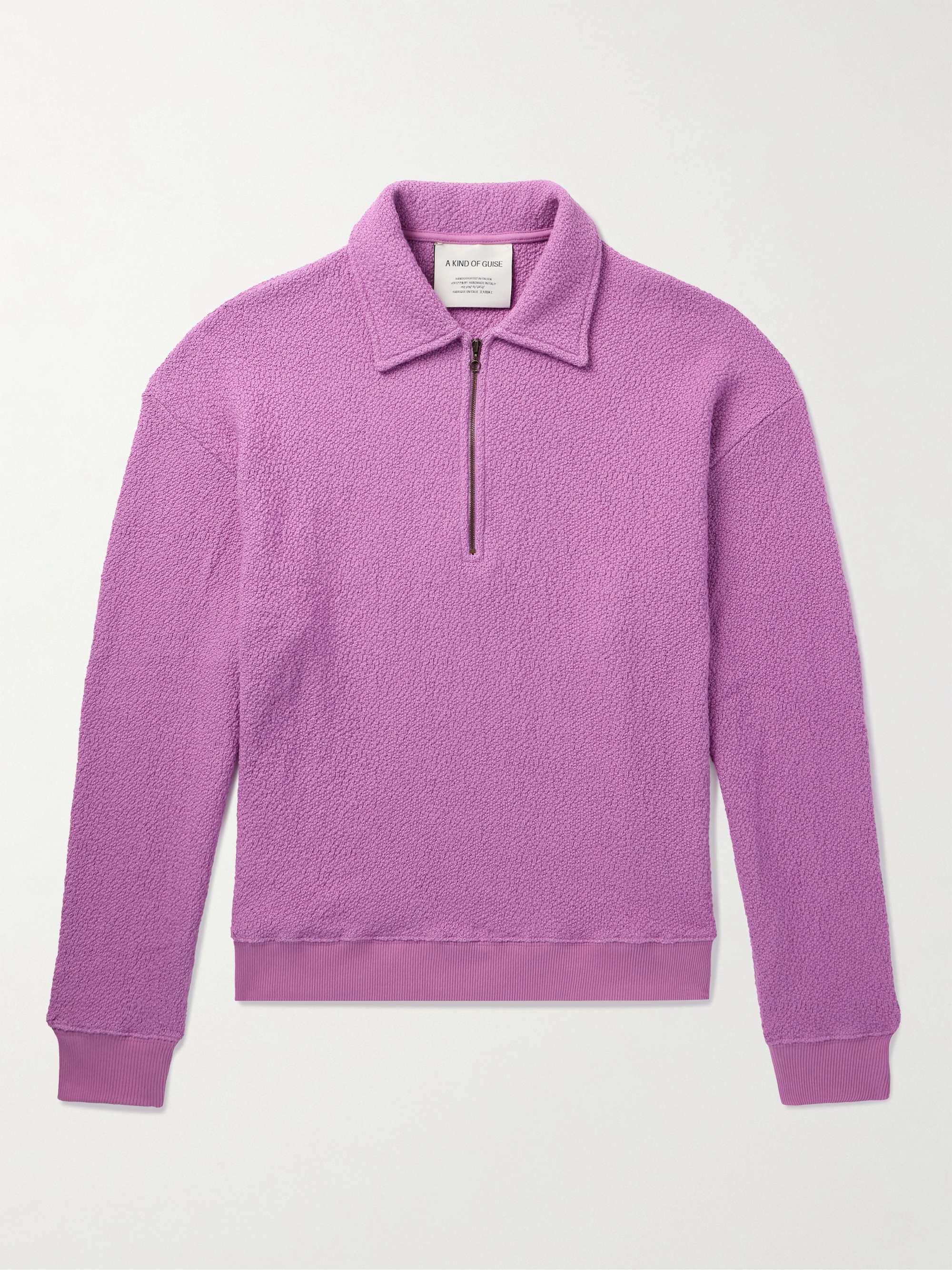 Madu Cotton-Bouclé Half-Zip Sweatshirt view