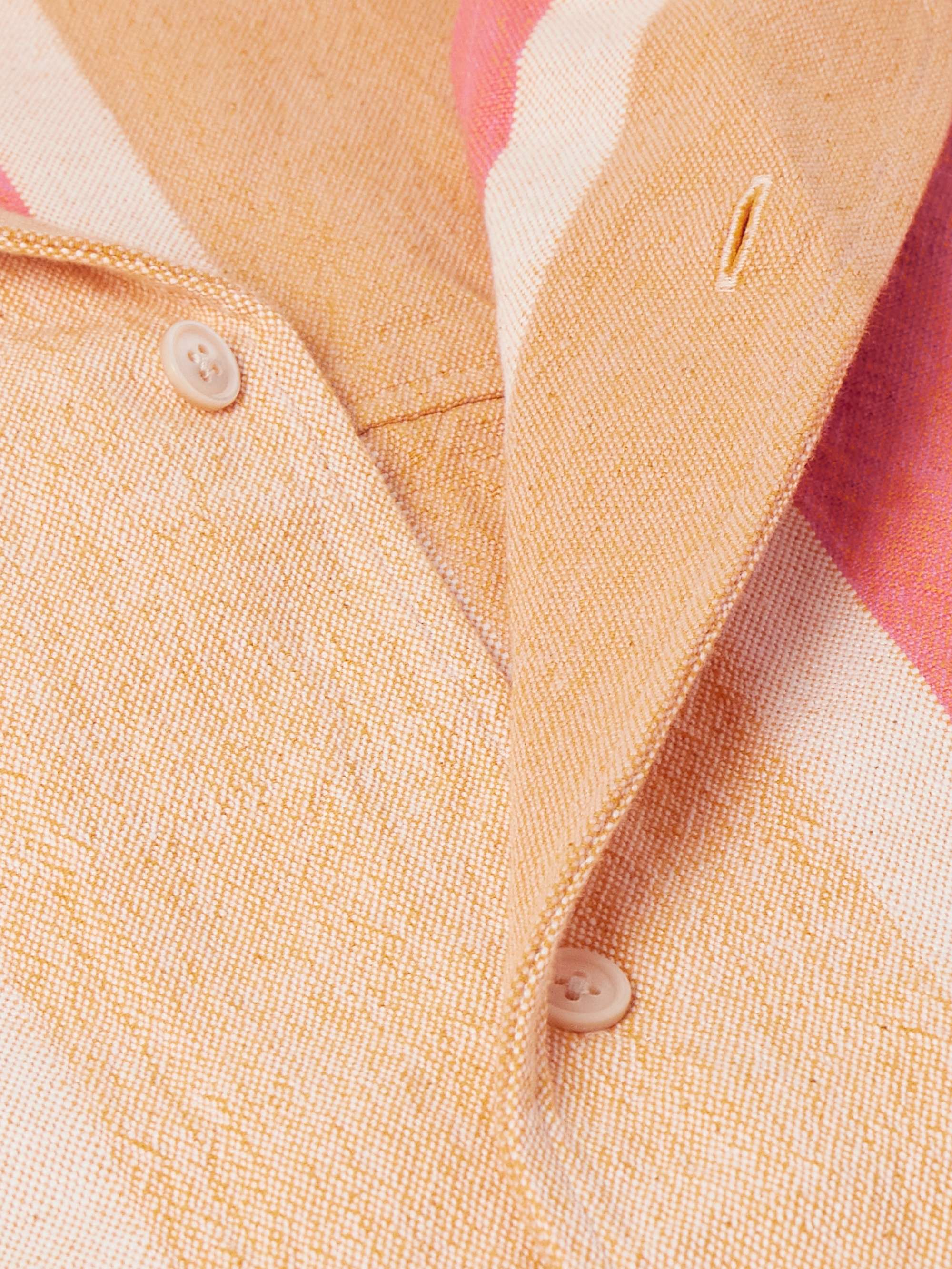 Salvi Striped Camp-Collar Cotton Shirt view