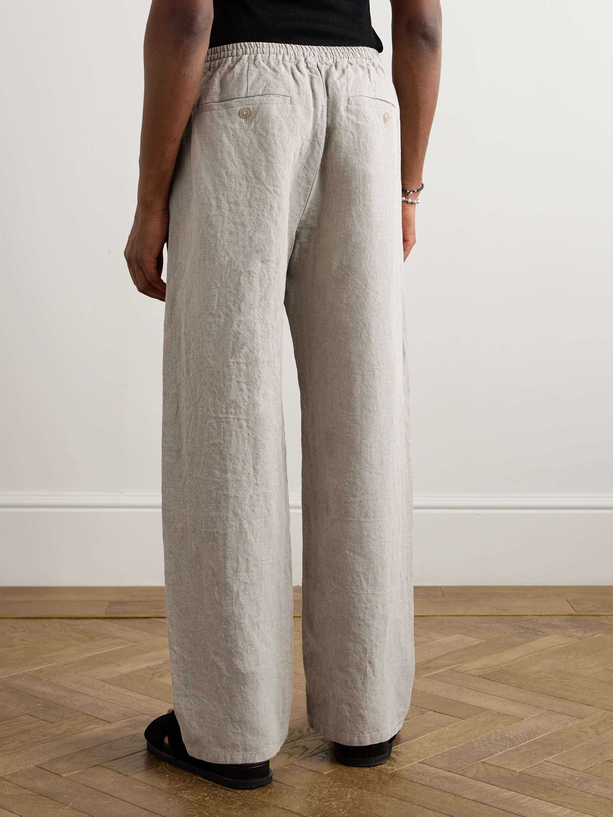 Samurai Wide-Leg Linen Trousers view