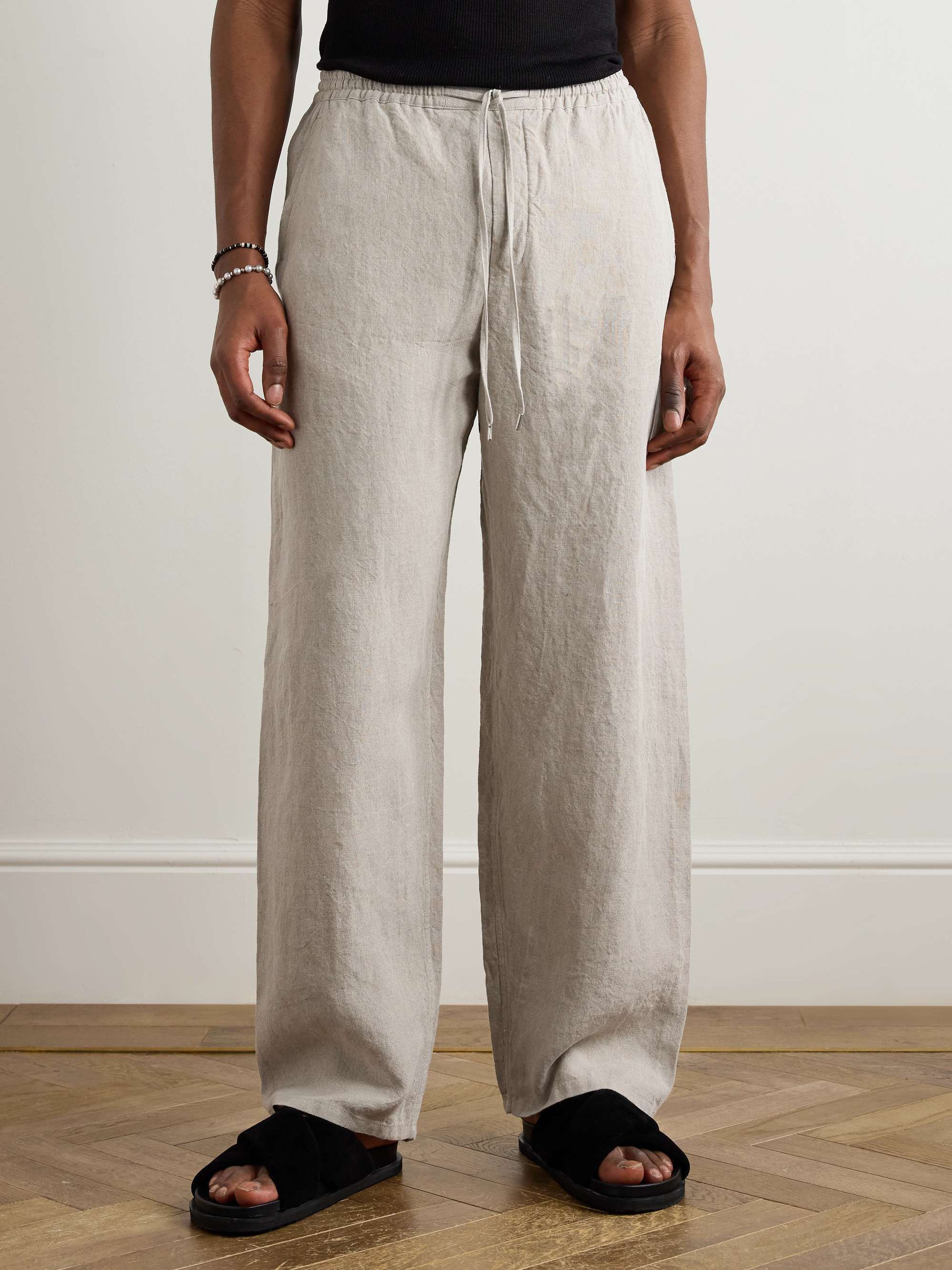 Samurai Wide-Leg Linen Trousers view