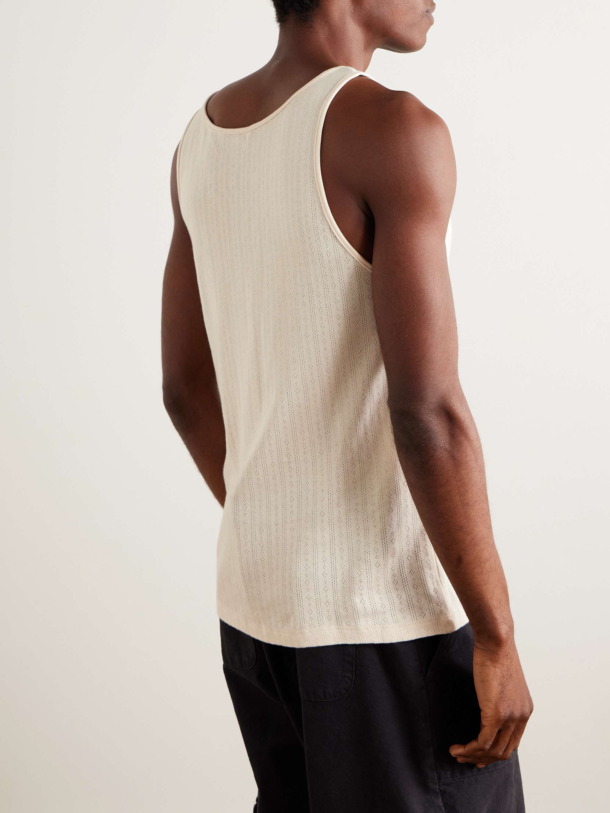 Tomaso Pointelle-Knit Cotton Tank Top view