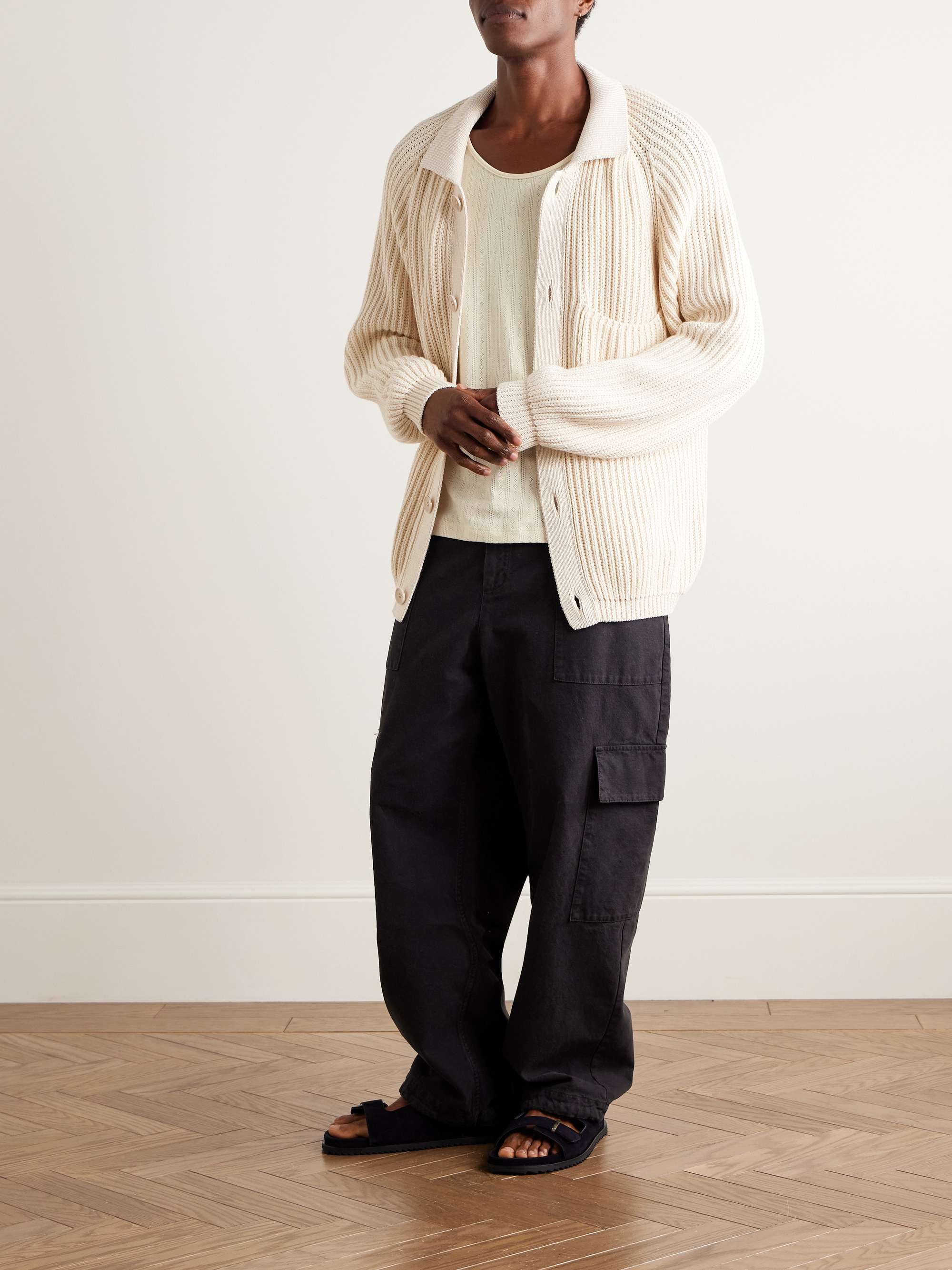 Tomaso Pointelle-Knit Cotton Tank Top view