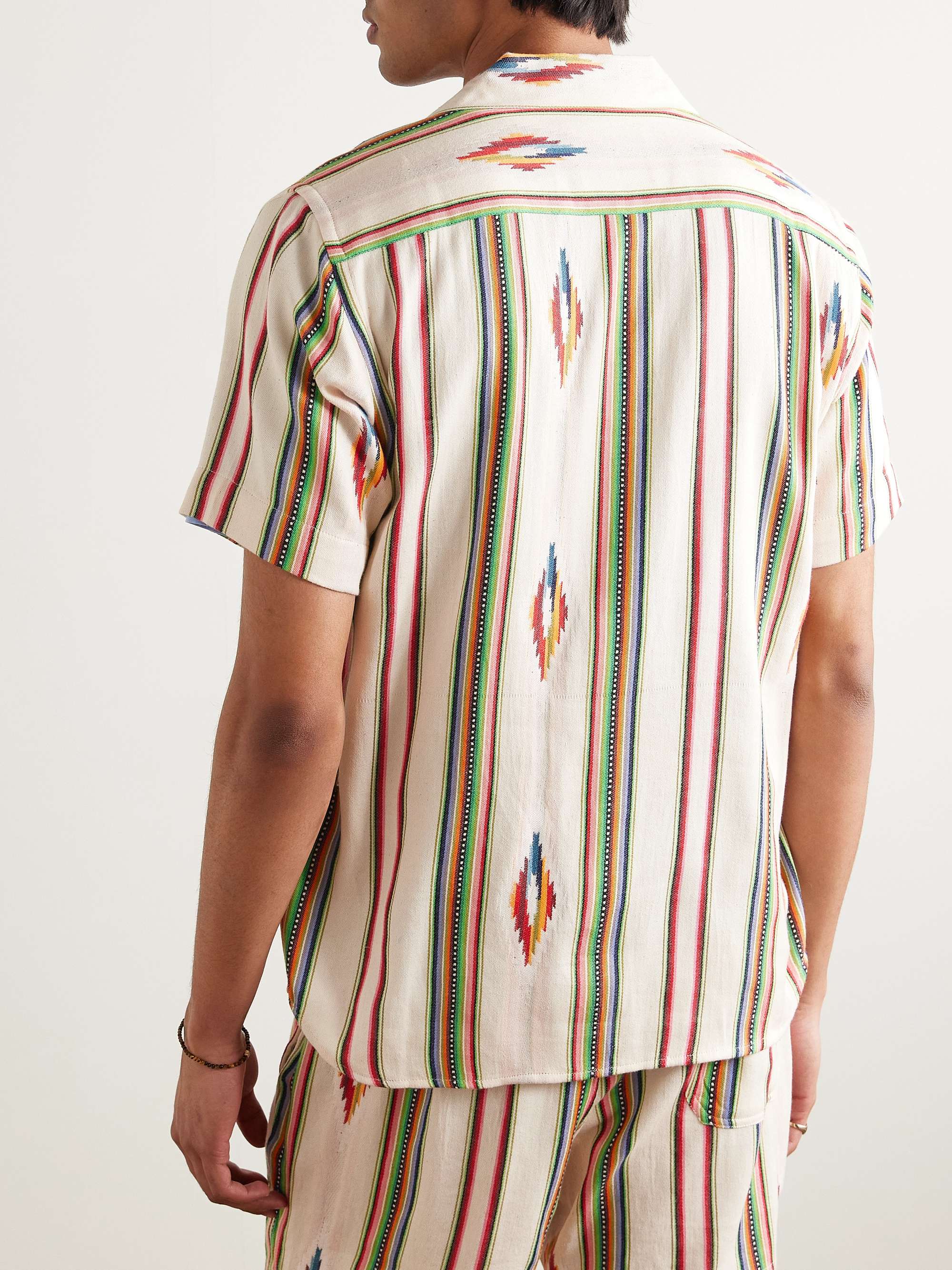 Lamar Convertible-Collar Cotton-Jacquard Shirt view