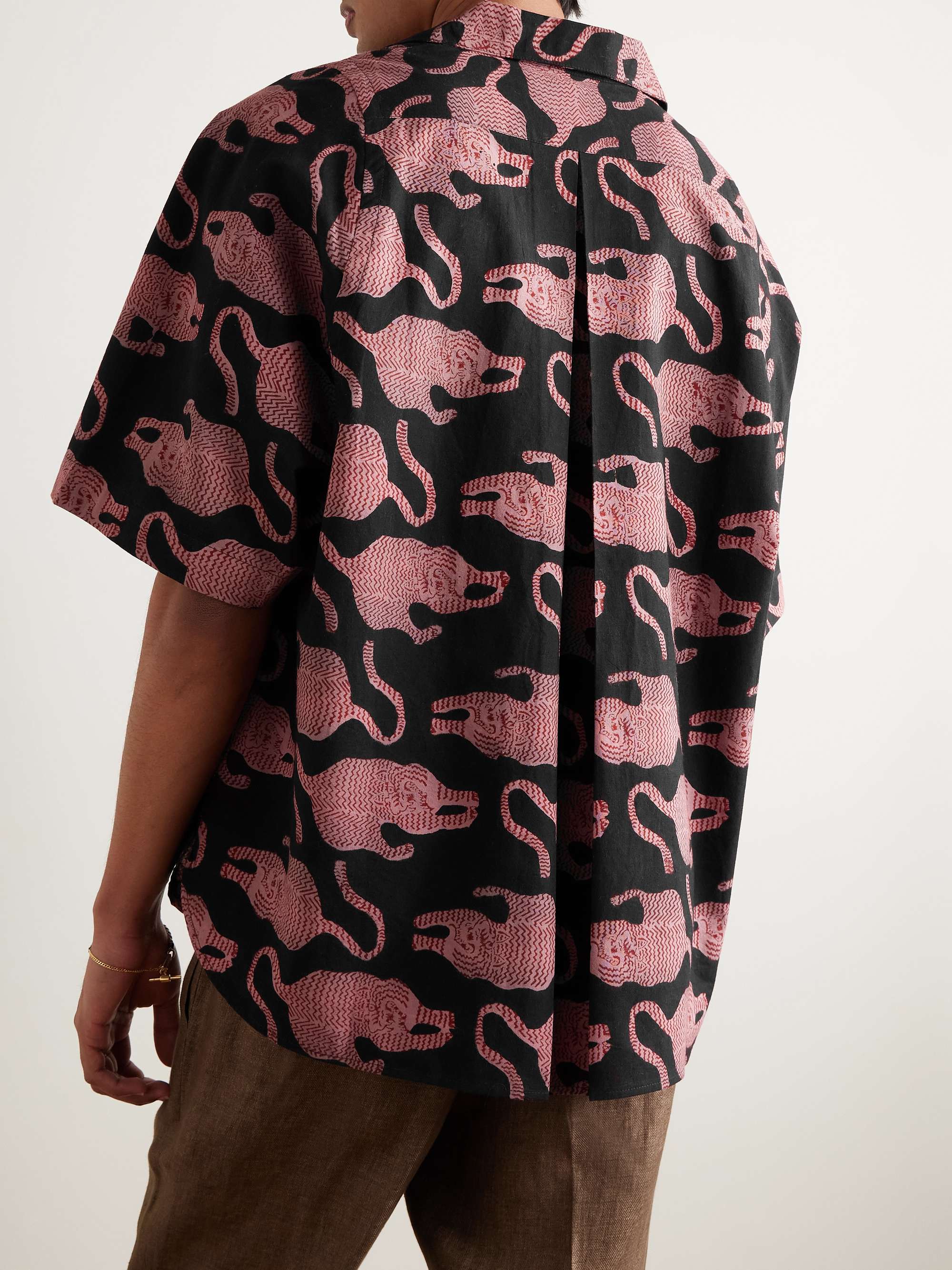 Yusuke Convertible-Collar Printed Cotton Shirt view