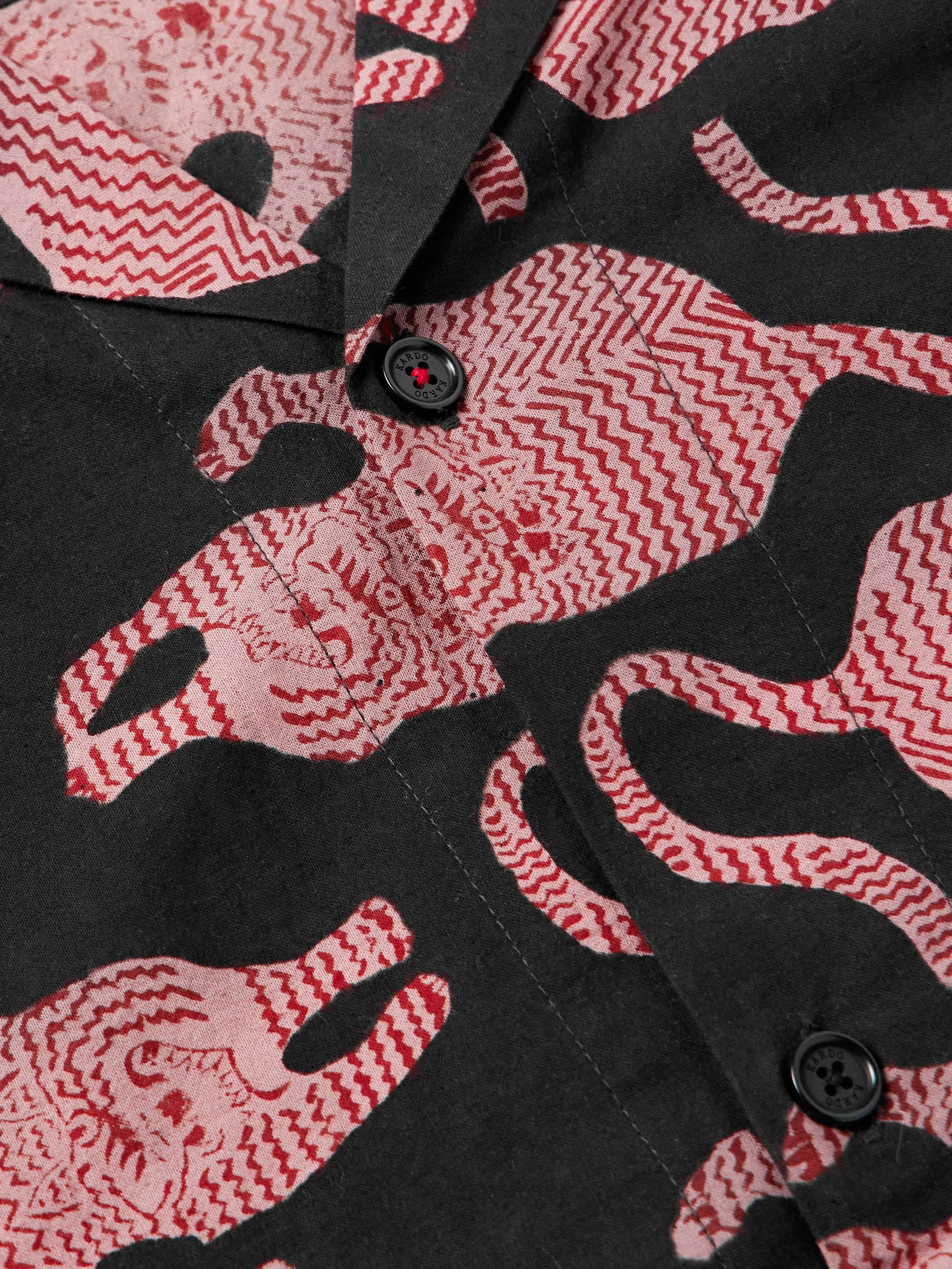 Yusuke Convertible-Collar Printed Cotton Shirt view