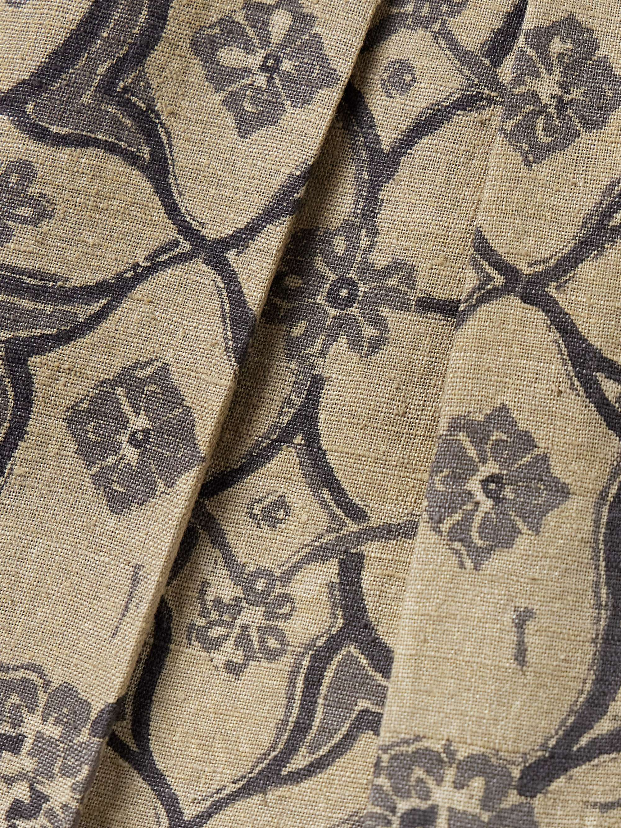 Yusuke Convertible-Collar Printed Silk Shirt view