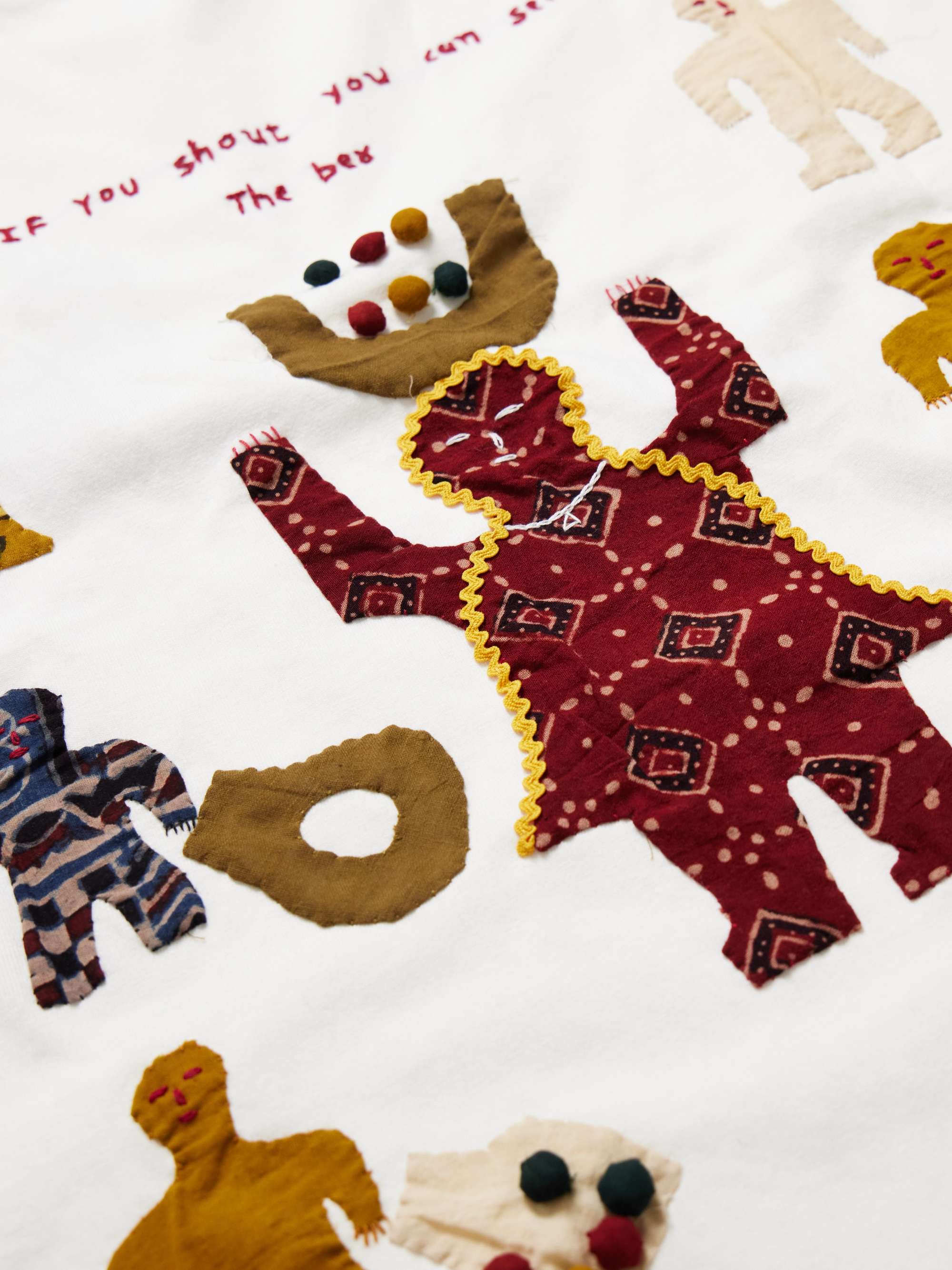 Embroidered Appliquéd Cotton-Jersey T-Shirt view