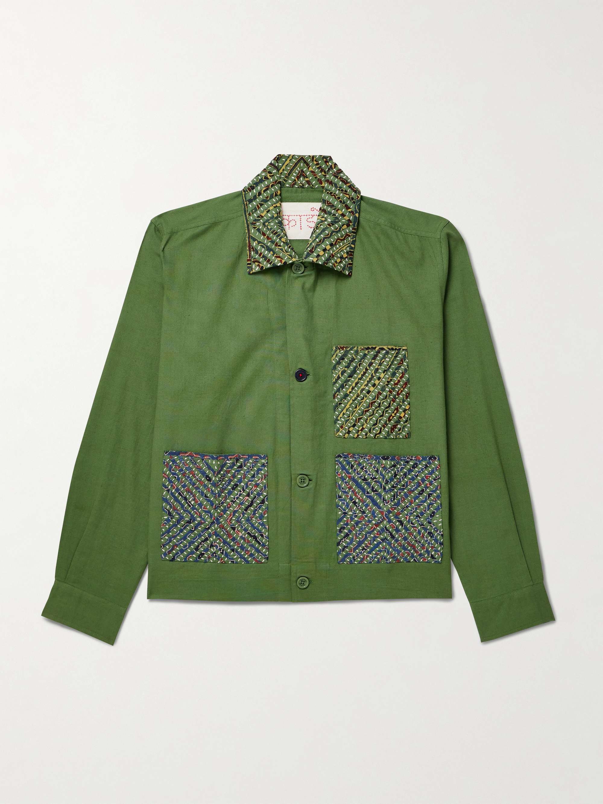 Bodhi Appliquéd Embroidered Cotton Overshirt view