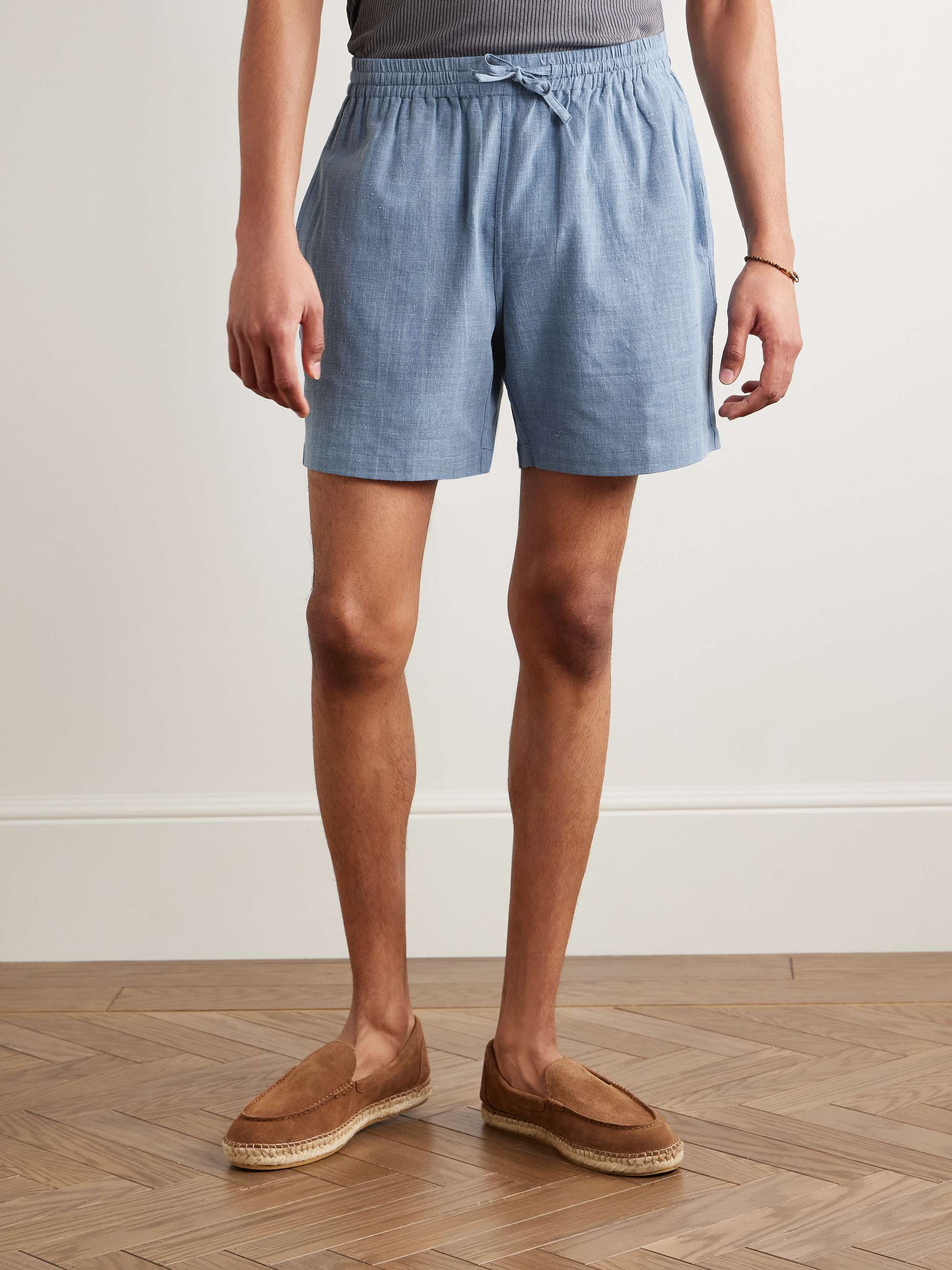 Olbia Straight-Leg Cotton Drawstring Shorts view